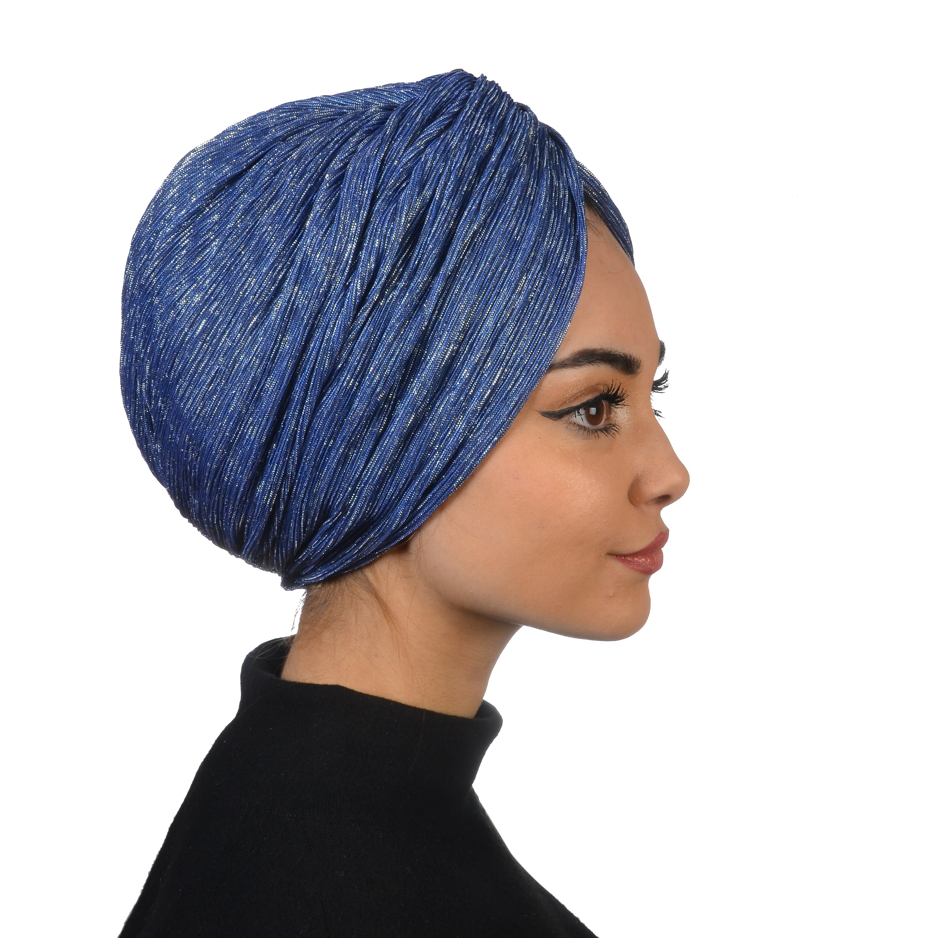 Barcelona Burgulu Bone - Işıltılı Plise Kumaş