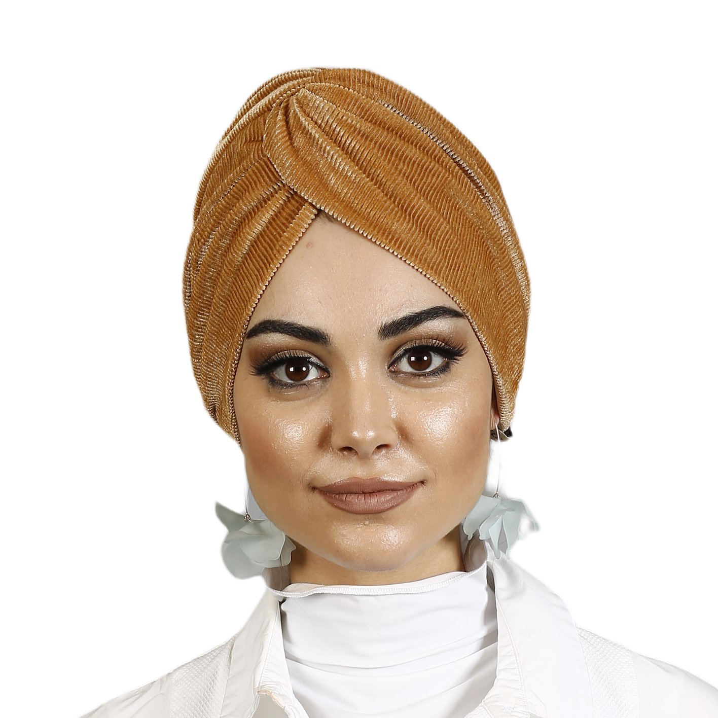 Barcelona Twisted Turban – Ribbed Velvet Fabric