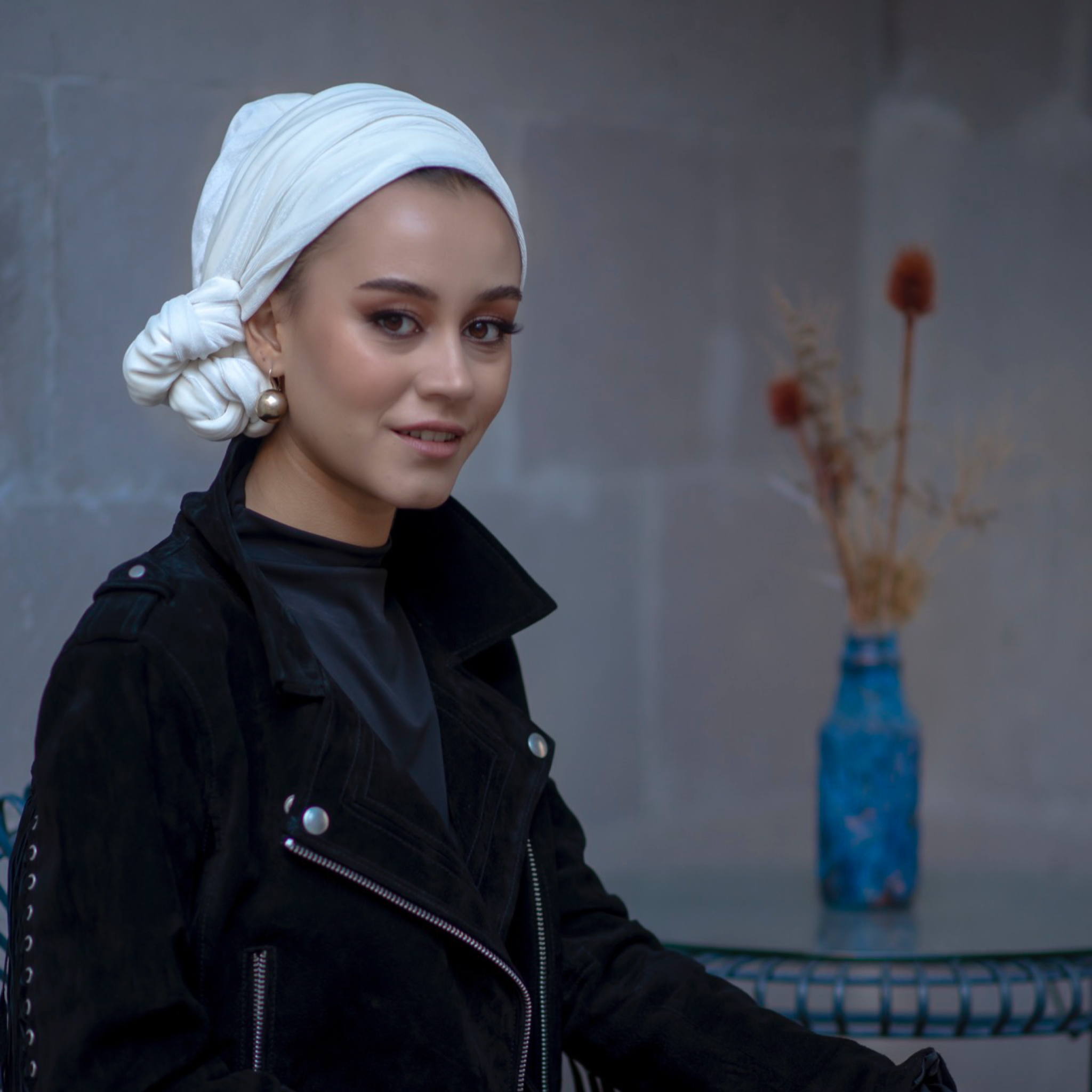 Dubai Bağlamalı Bone - Esnek Kadife Kumaş