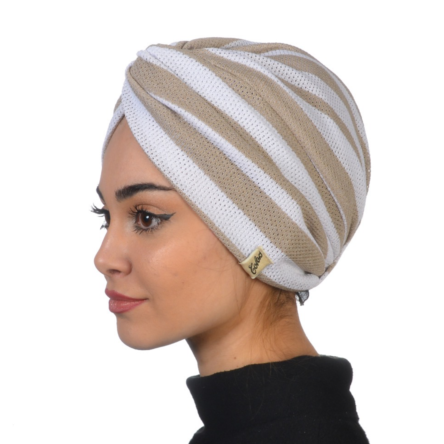 Barcelona Burgulu Bone - Kalın Çizgili Örme Kumaş