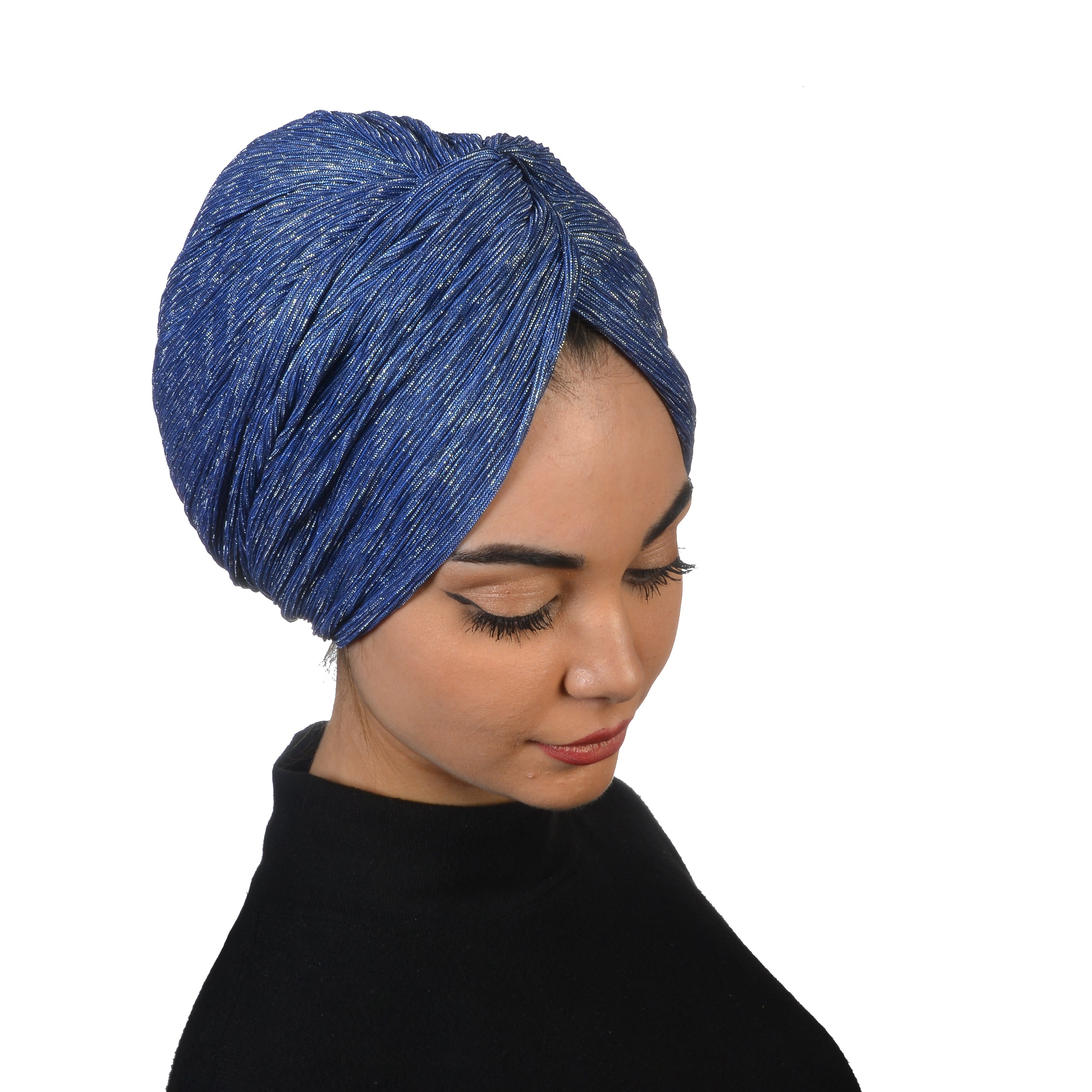 Barcelona Burgulu Bone - Işıltılı Plise Kumaş