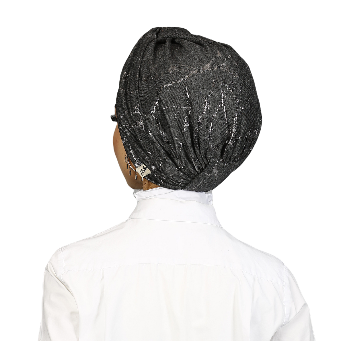 Barcelona Burgulu Bone - Mermer Desenli Işıltılı Kumaş