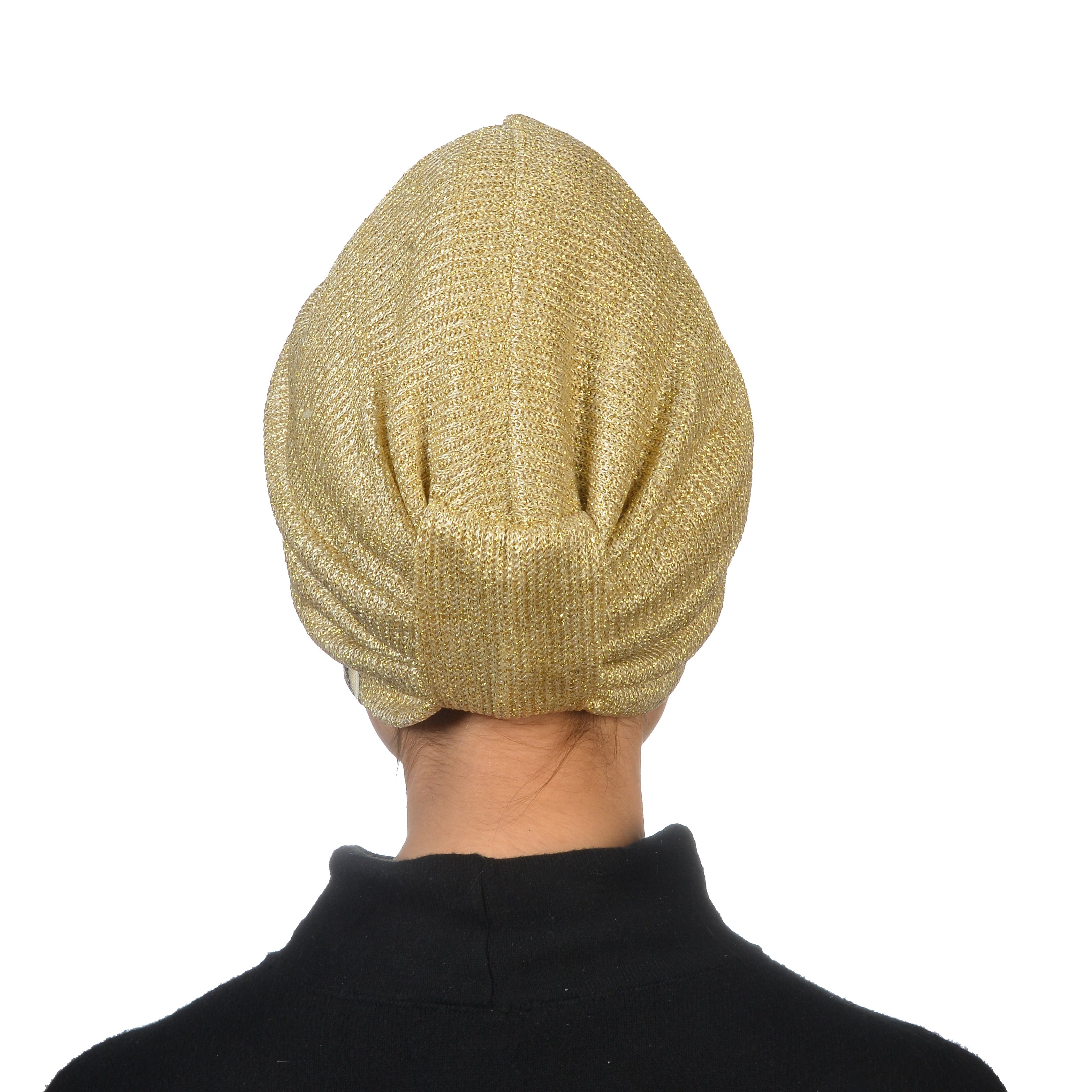 Barcelona Burgulu Bone - Işıltılı Örme Kumaş