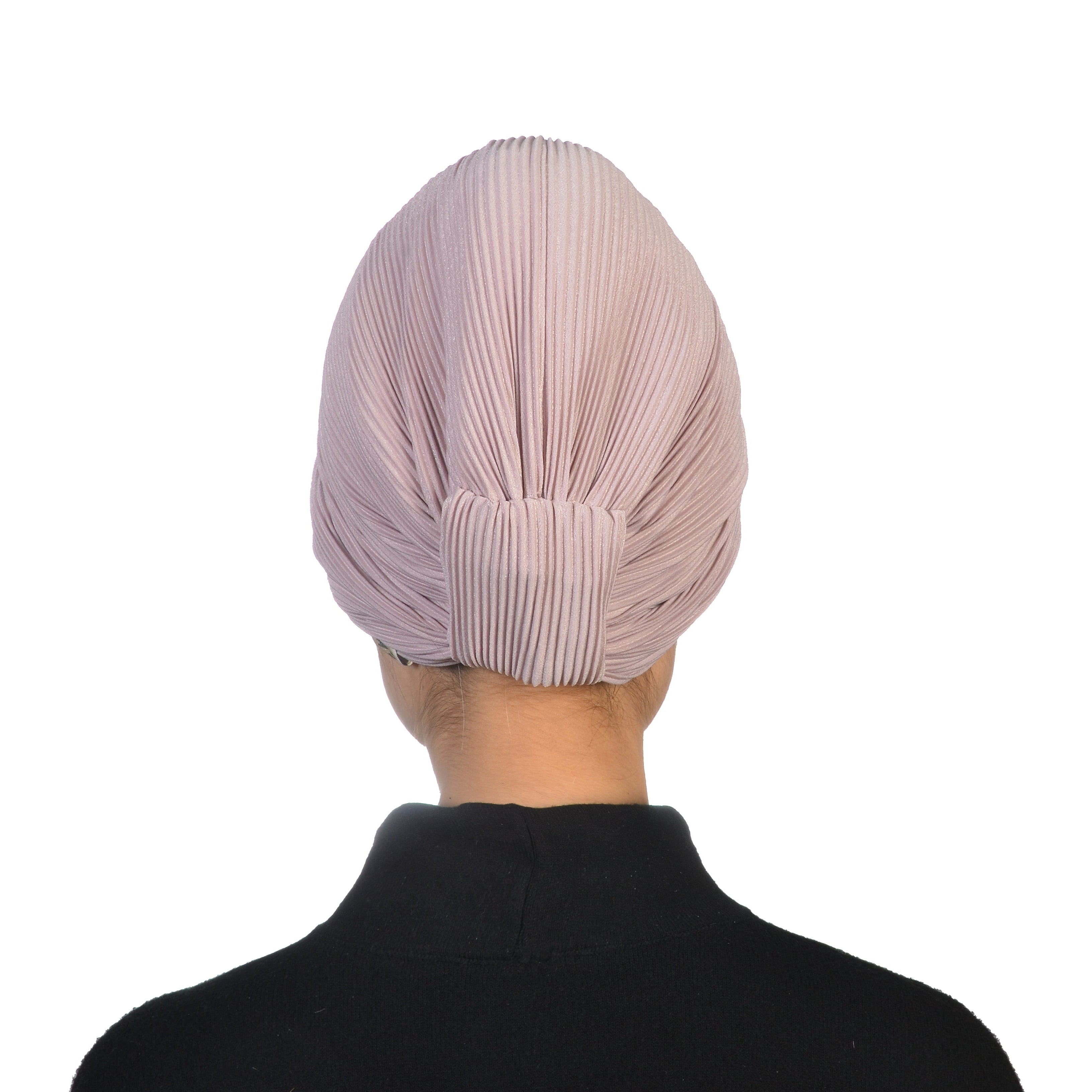 Barcelona Burgulu Bone - Pembe Plise Kumaş