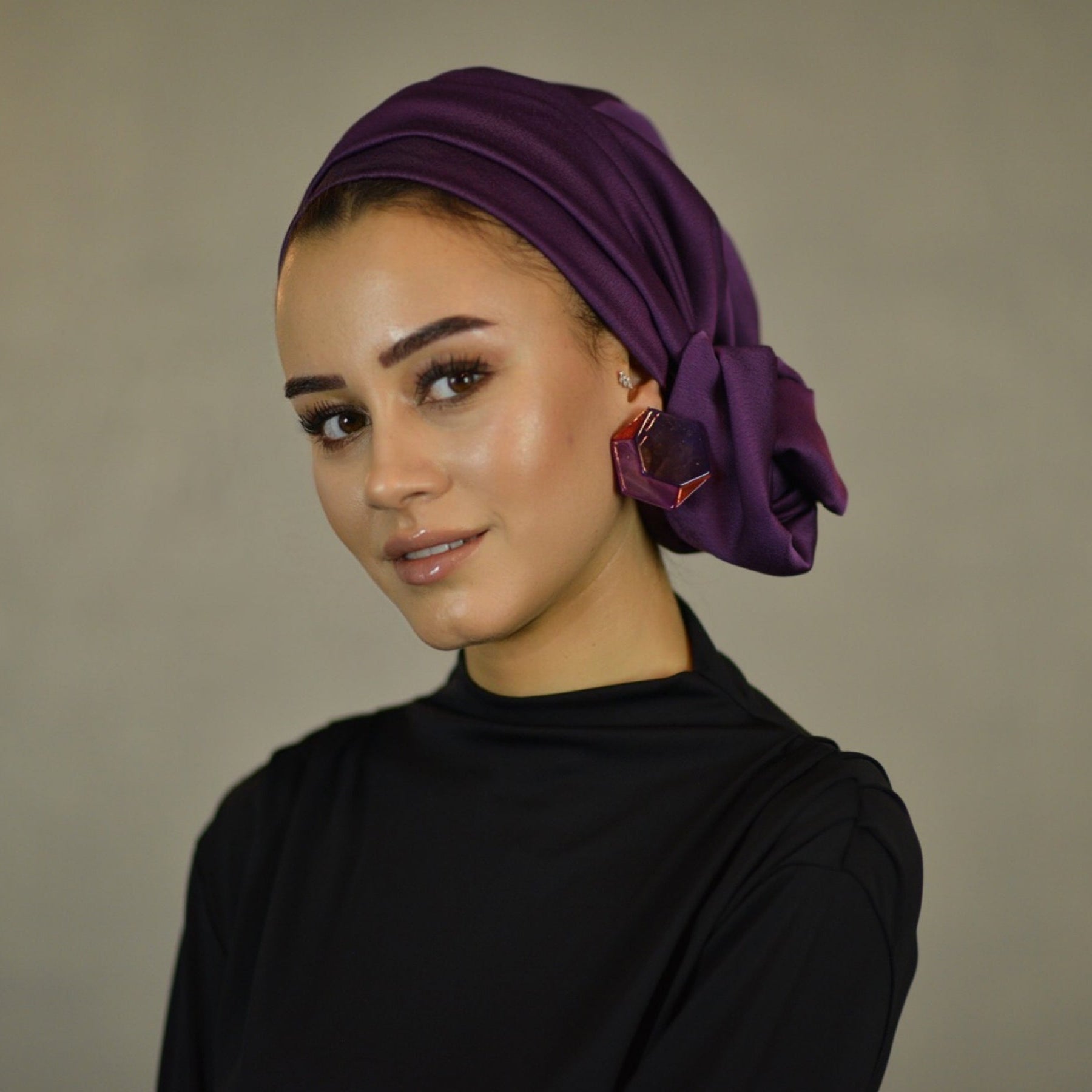 Dubai Tie Turban - Crepe Satin Fabric