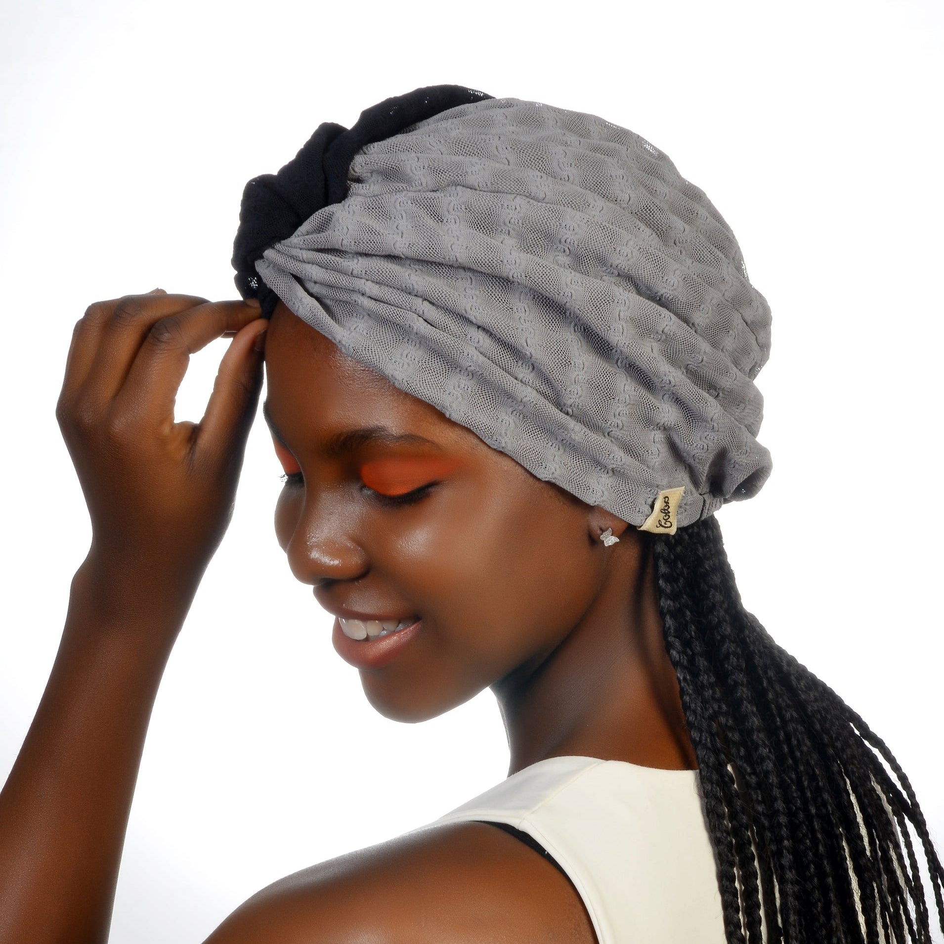 Barcelona Burgulu Bone - İki Renkli - Dokulu Örme File Kumaş