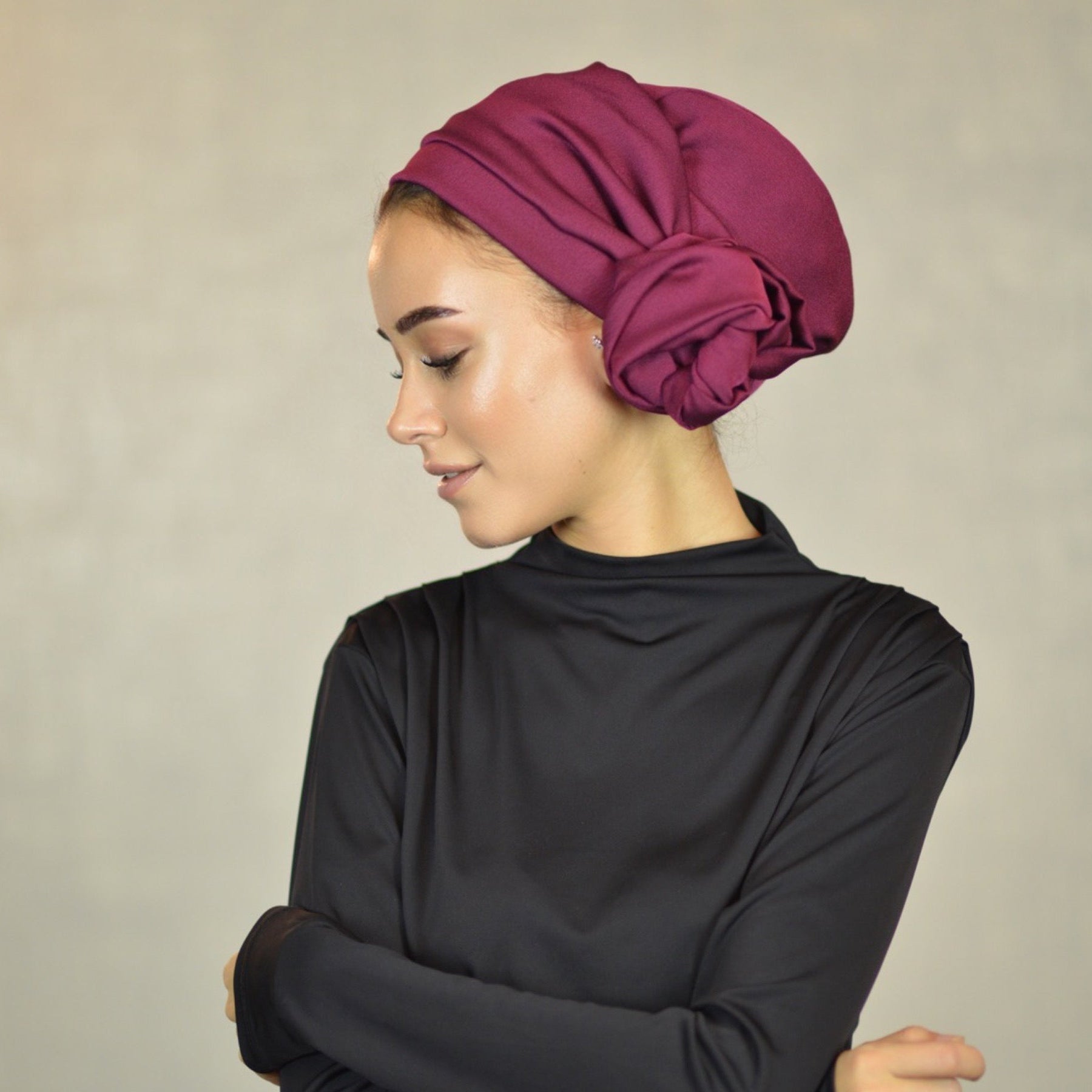 Dubai Tie Turban - Crepe Satin Fabric