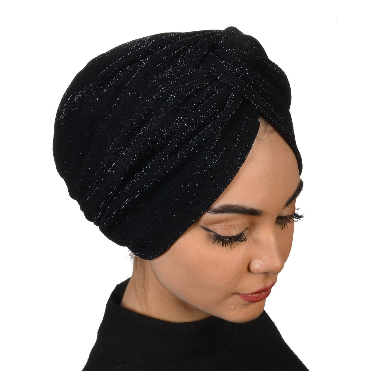 Barcelona Burgulu Bone - Işıltılı Örme Kumaş