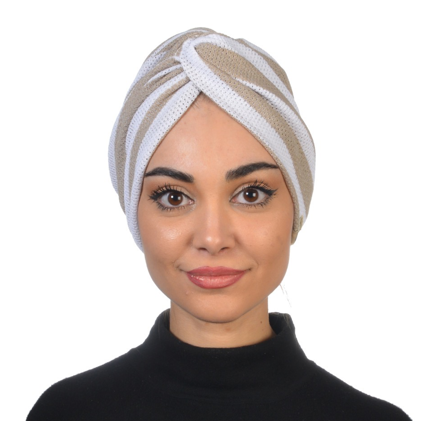 Barcelona Burgulu Bone - Kalın Çizgili Örme Kumaş