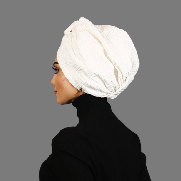 Barcelona Burgulu Bone - Hasır Desenli Örme Kumaş