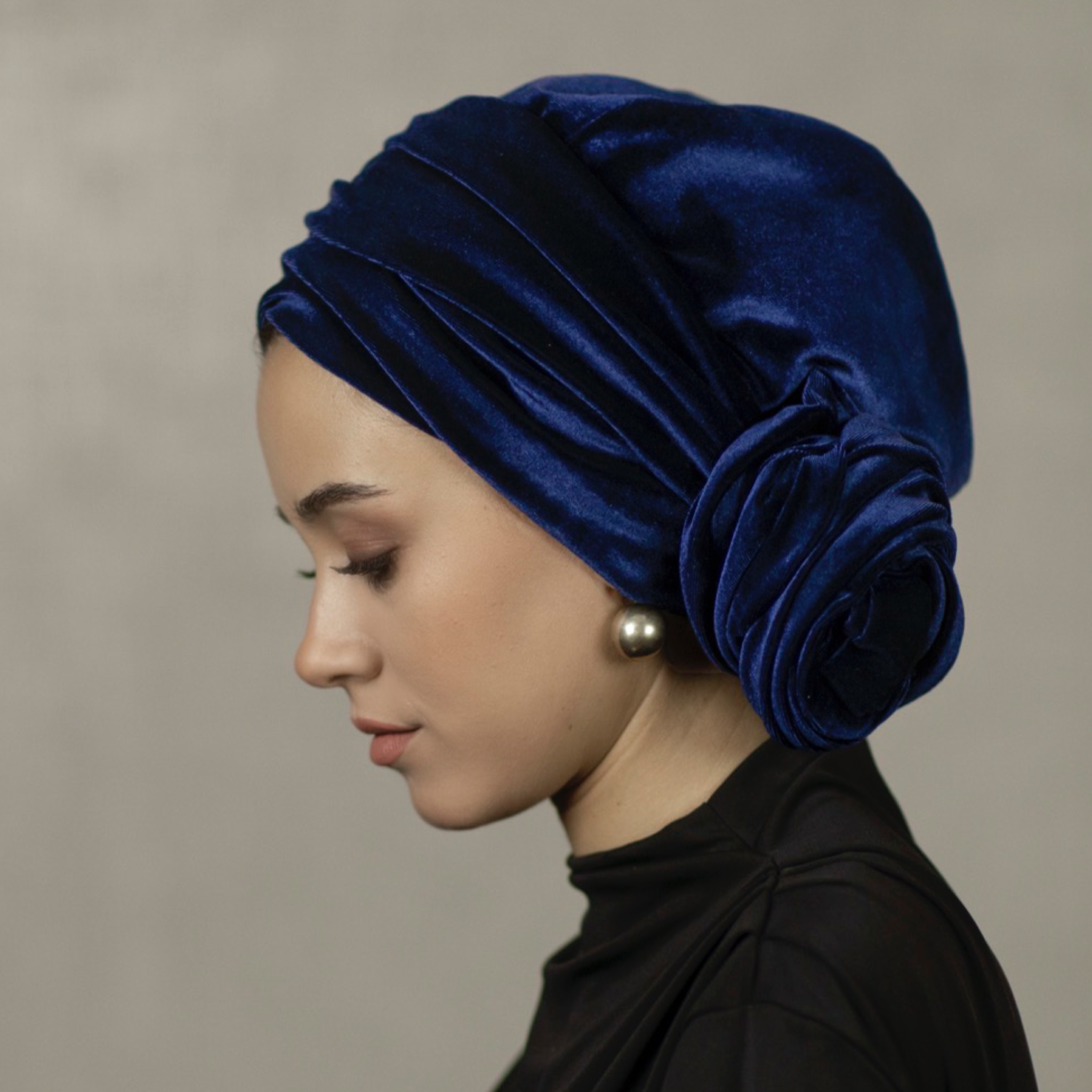 Dubai Bağlamalı Bone - Esnek Kadife Kumaş