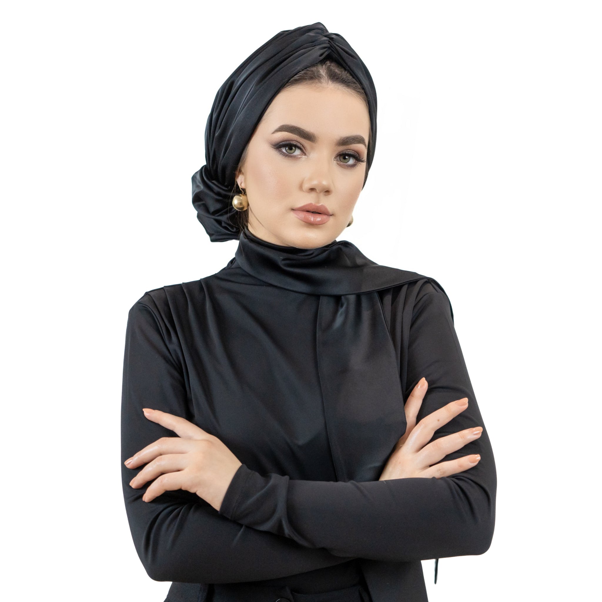 Abu Dabi – Saten - Topuzlu Bone