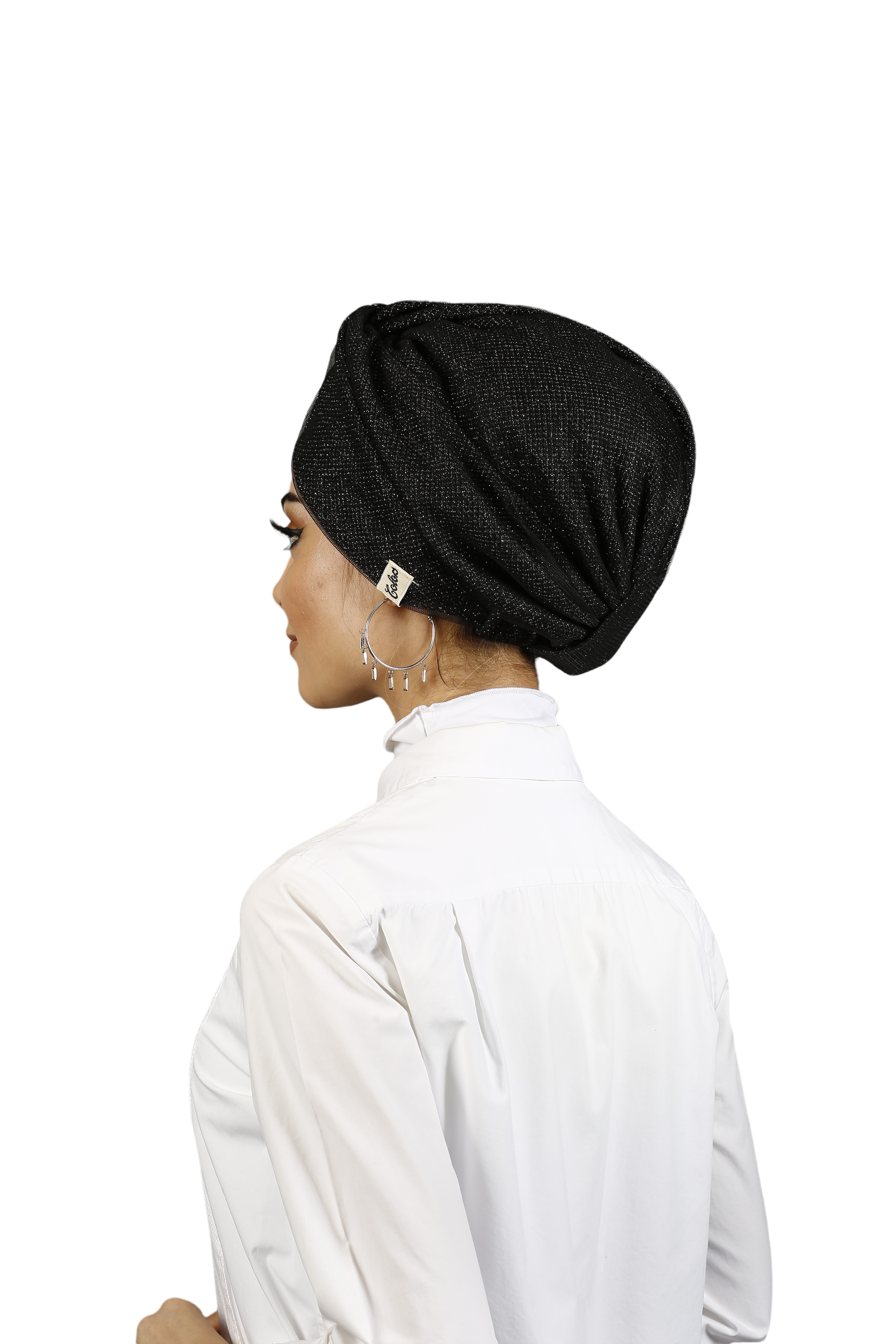 Barcelona Burgulu Bone - Tül Katmanlı Işıltılı Kumaş