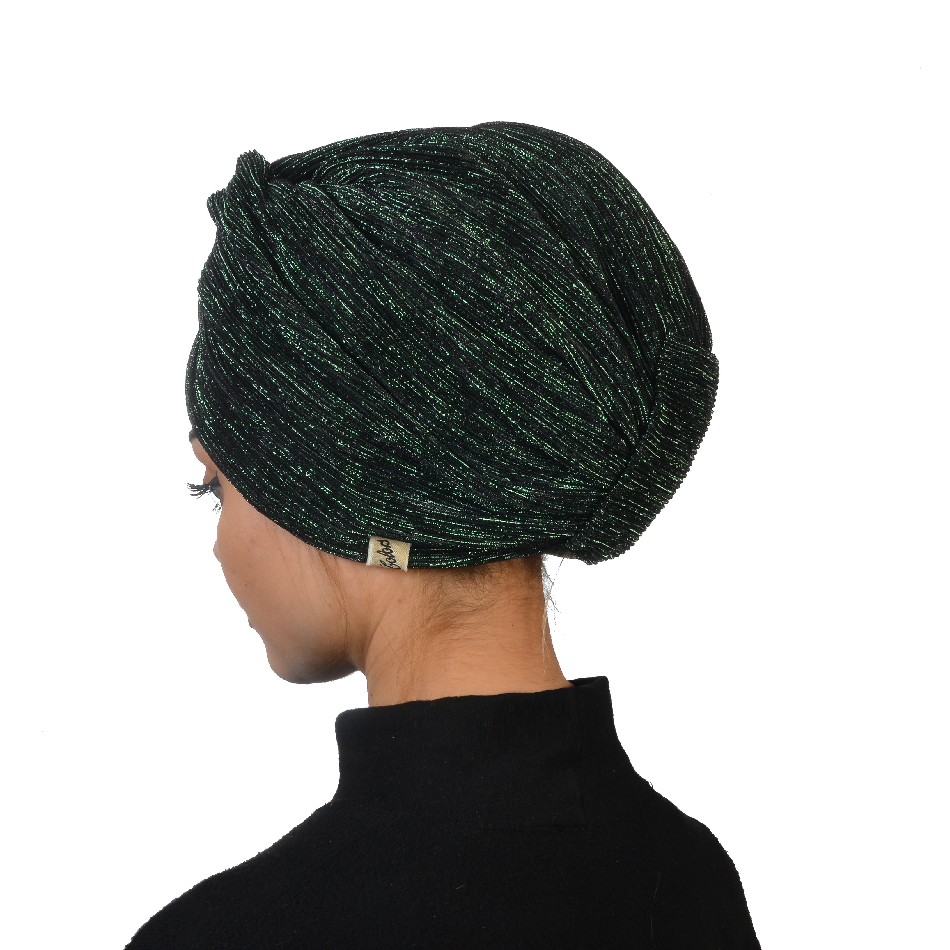 Barcelona Burgulu Bone - Işıltılı Plise Kumaş