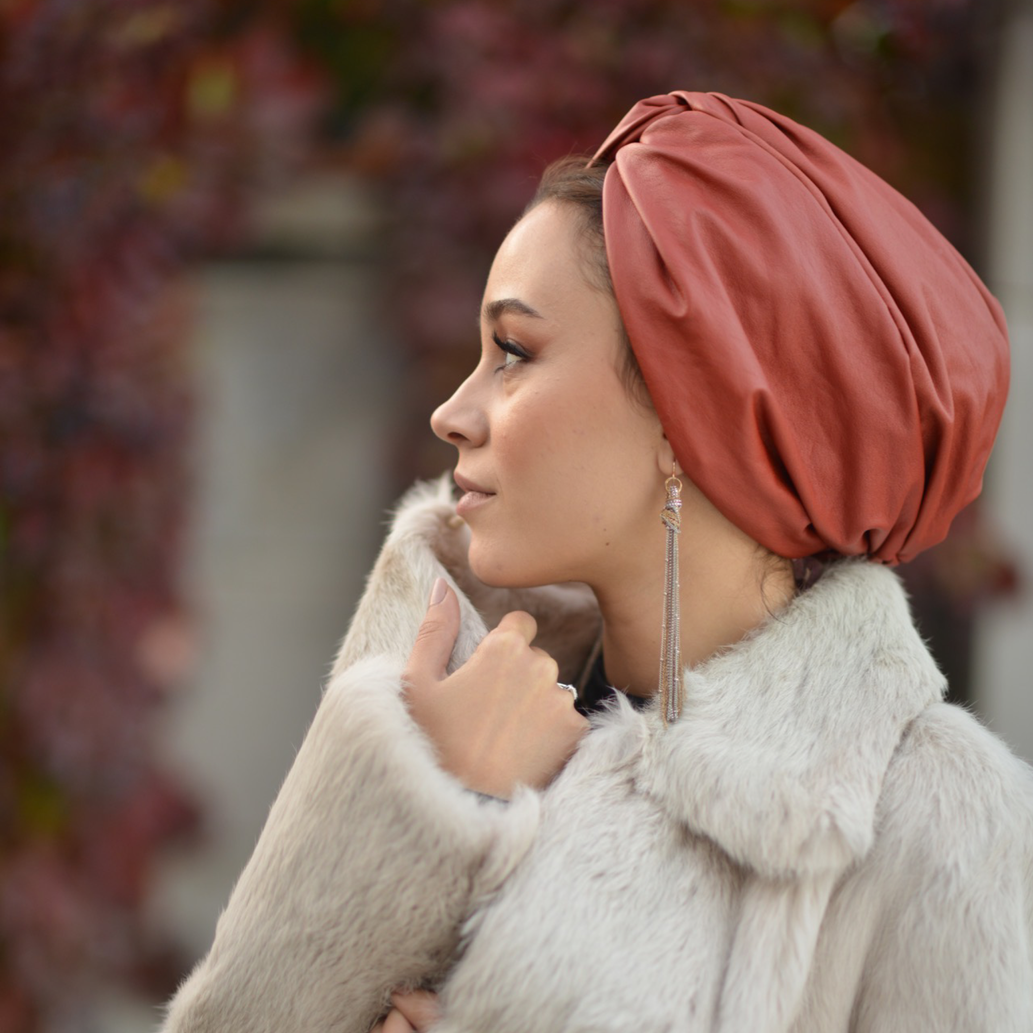 Roma Burgulu Bone - Deri/Süet Çift Yönlü Kullanım