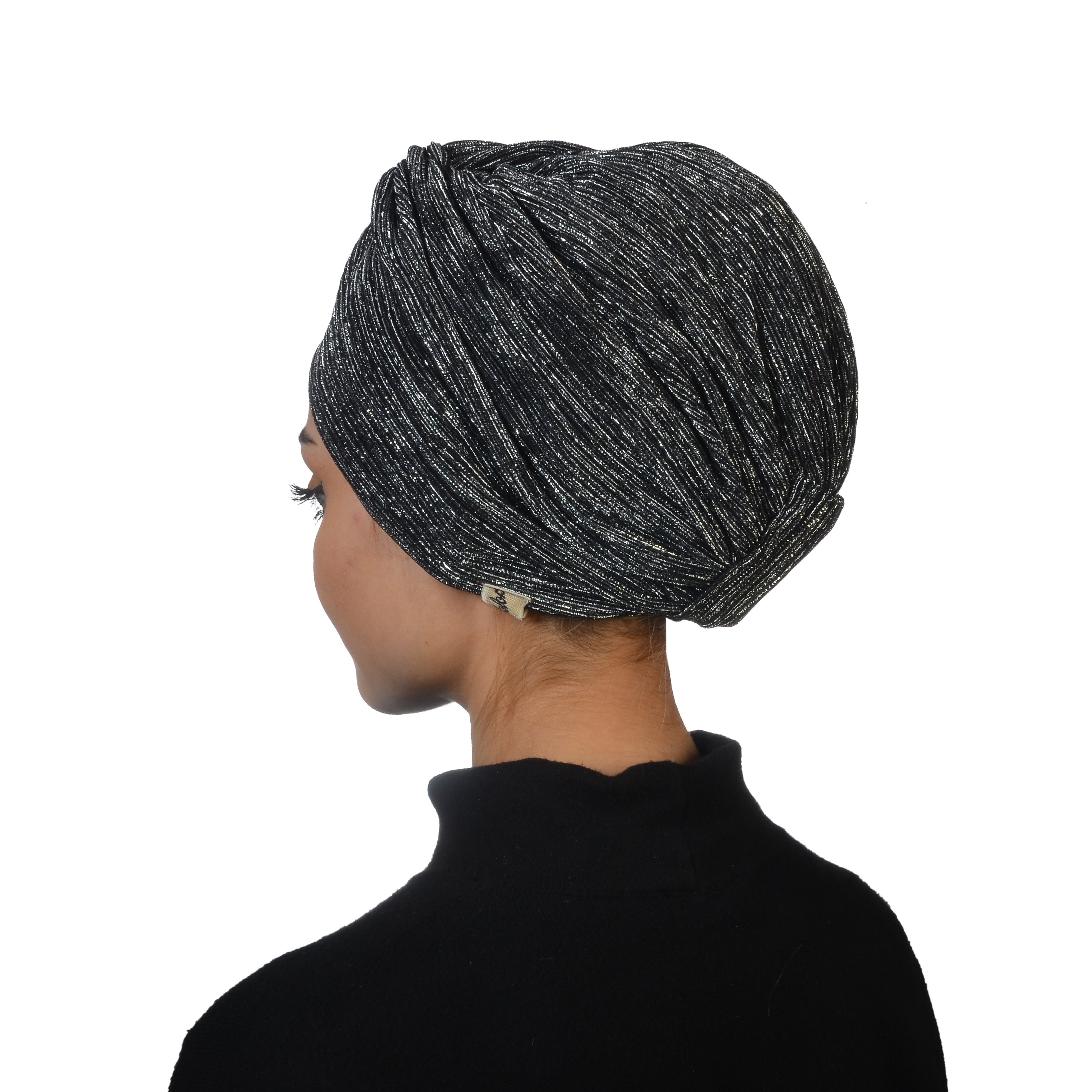 Barcelona Burgulu Bone - Işıltılı Plise Kumaş