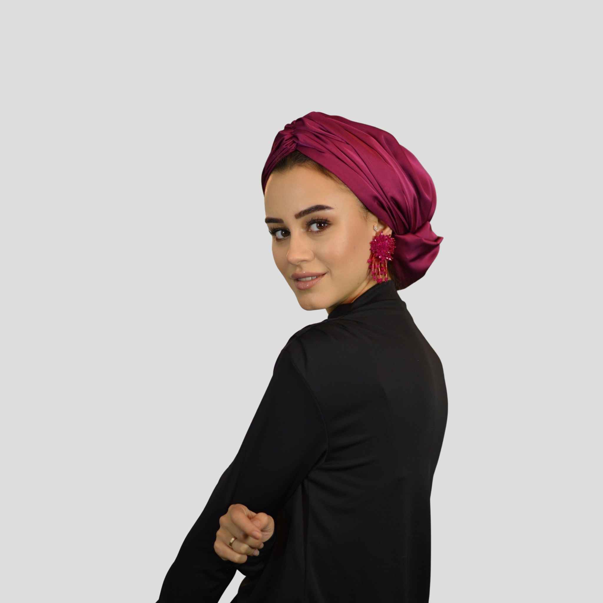 Abu Dabi – Saten - Topuzlu Bone