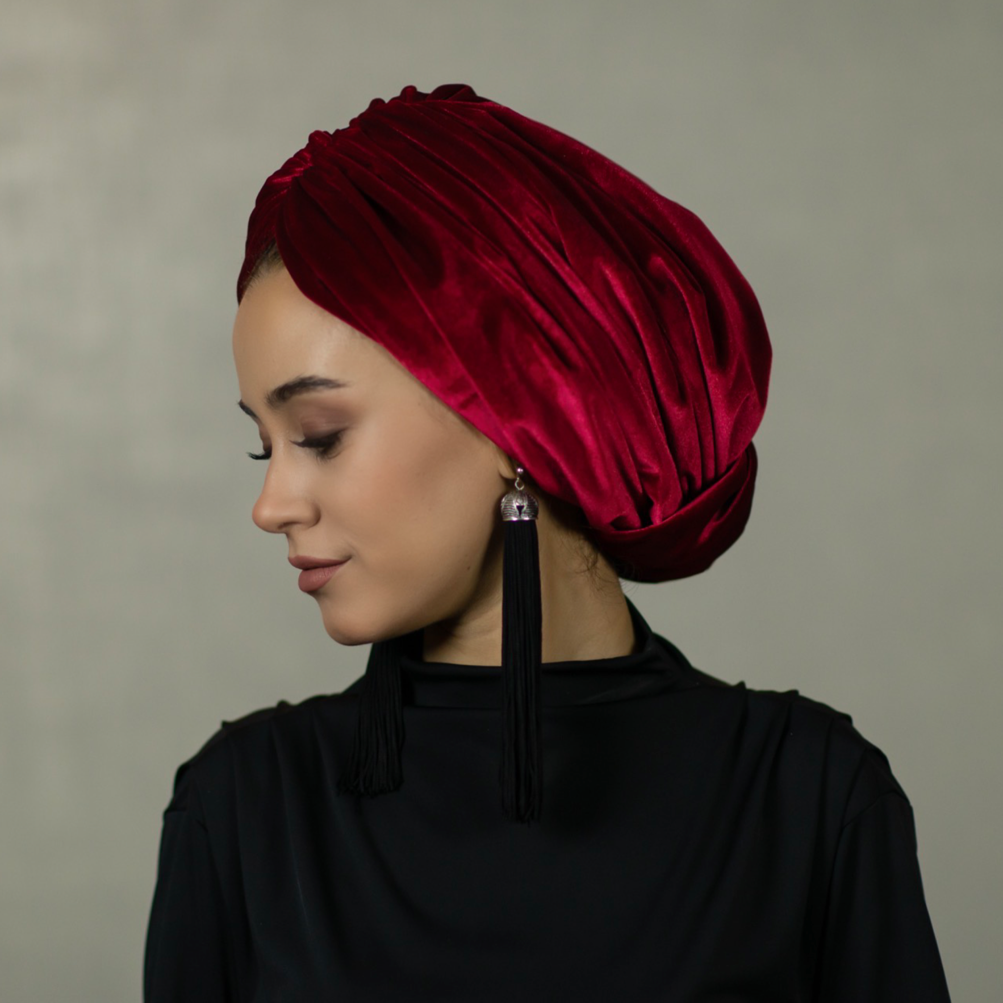 Beirut Bun Turban - Velvet Fabric