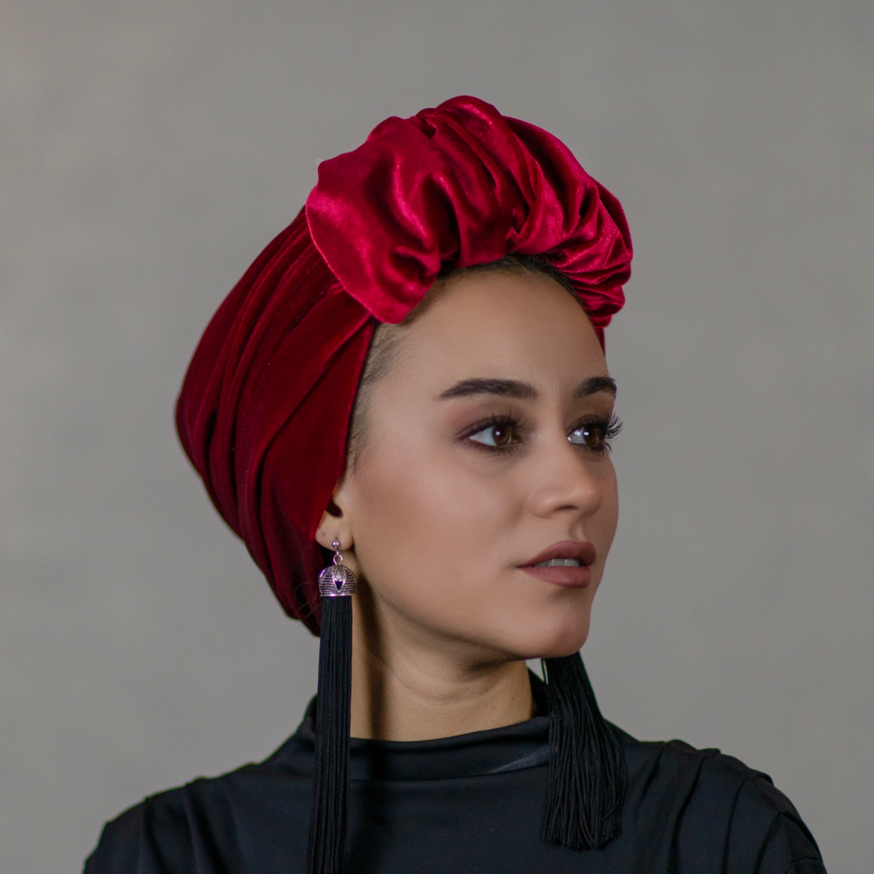 Beirut Bun Turban - Velvet Fabric