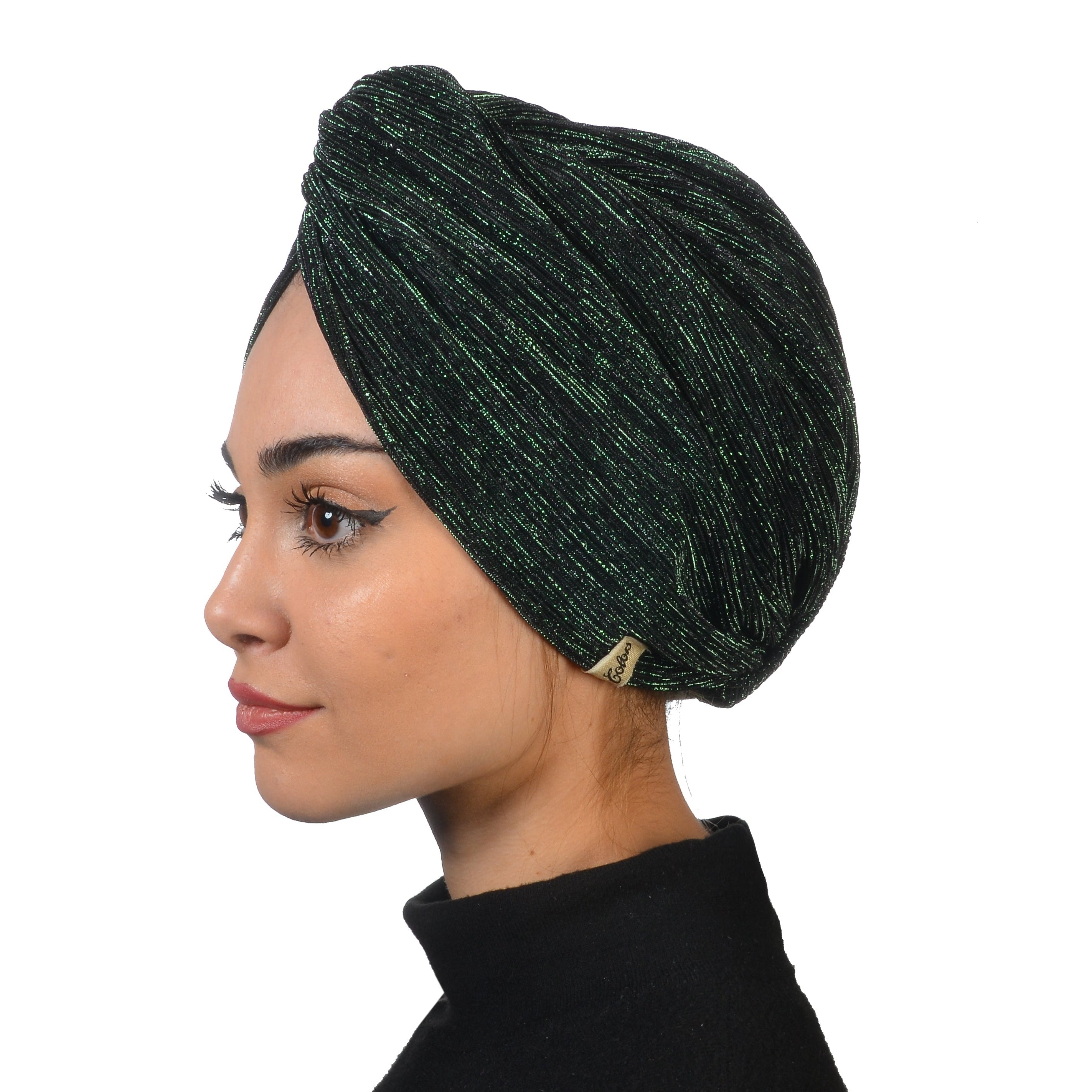 Barcelona Burgulu Bone - Işıltılı Plise Kumaş