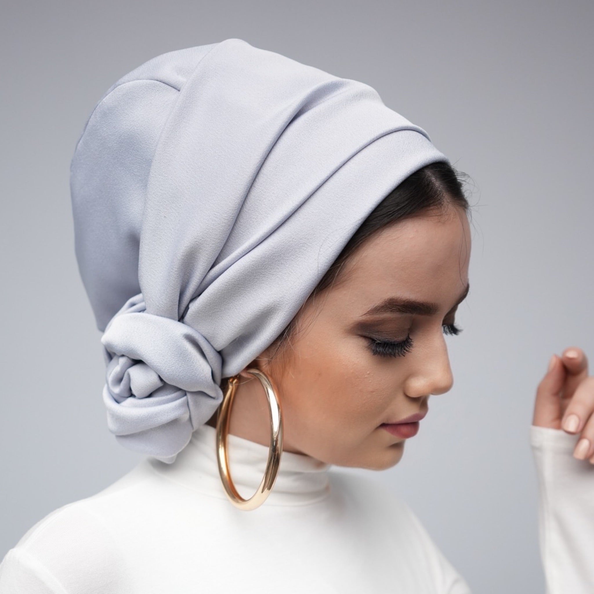 Dubai Tie Turban - Crepe Satin Fabric