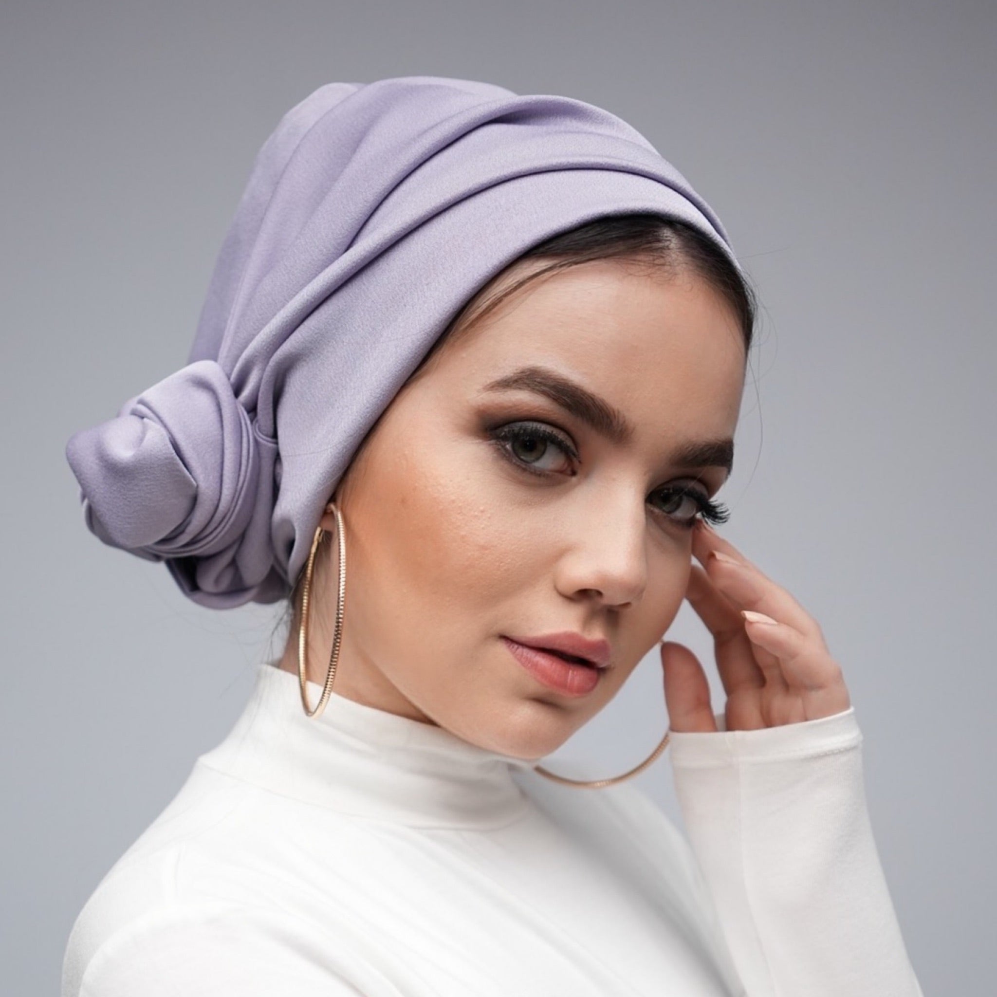 Dubai Tie Turban - Crepe Satin Fabric