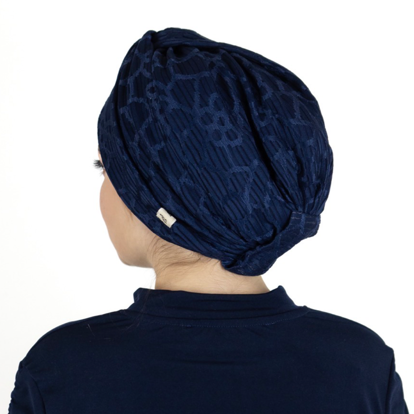 Barcelona Burgulu Bone - Geometrik Desenli Esnek Örme Kumaş