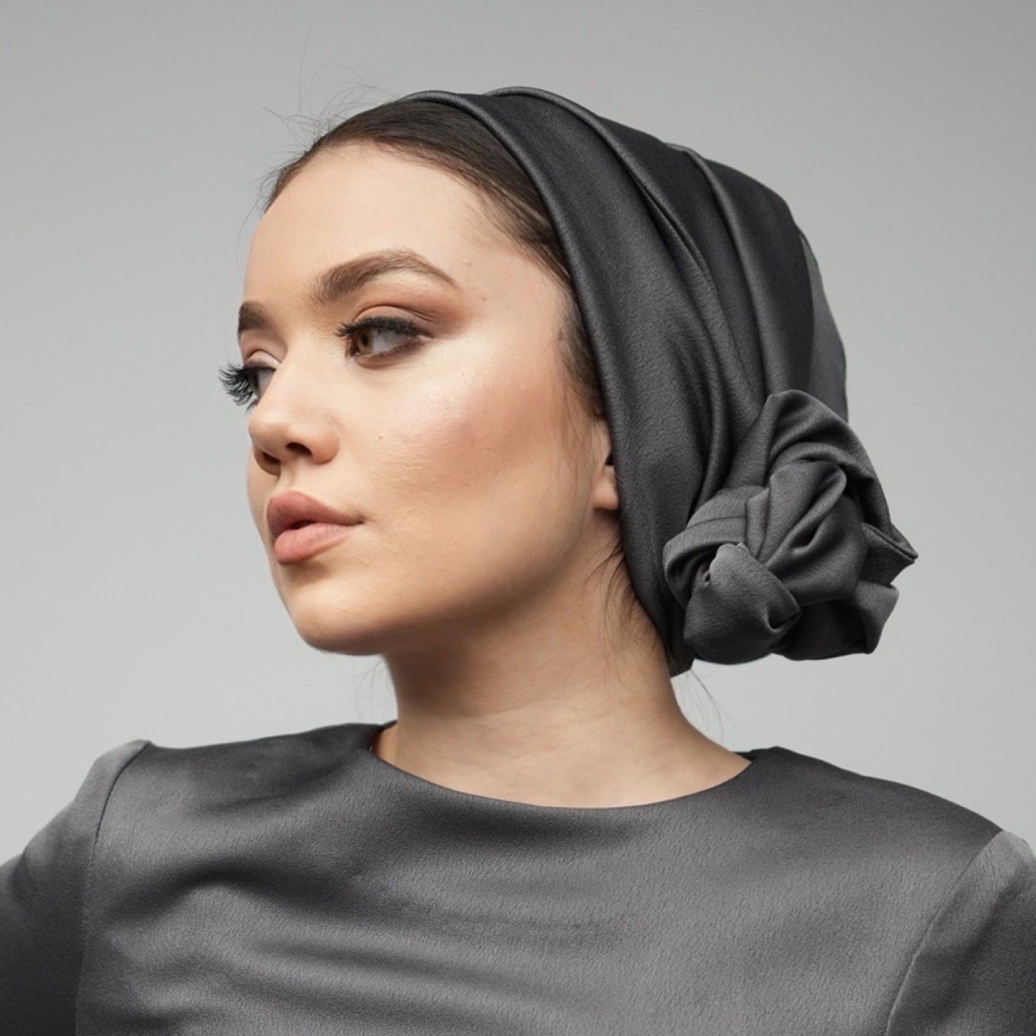 Dubai Tie Turban - Crepe Satin Fabric