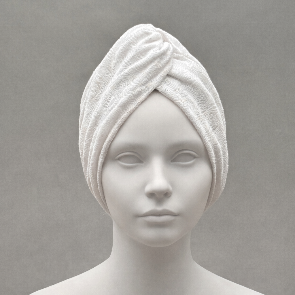 Twisted Knit Bonnet - Stretchy Tricot Fabric - Anthracite Color - BitterColors