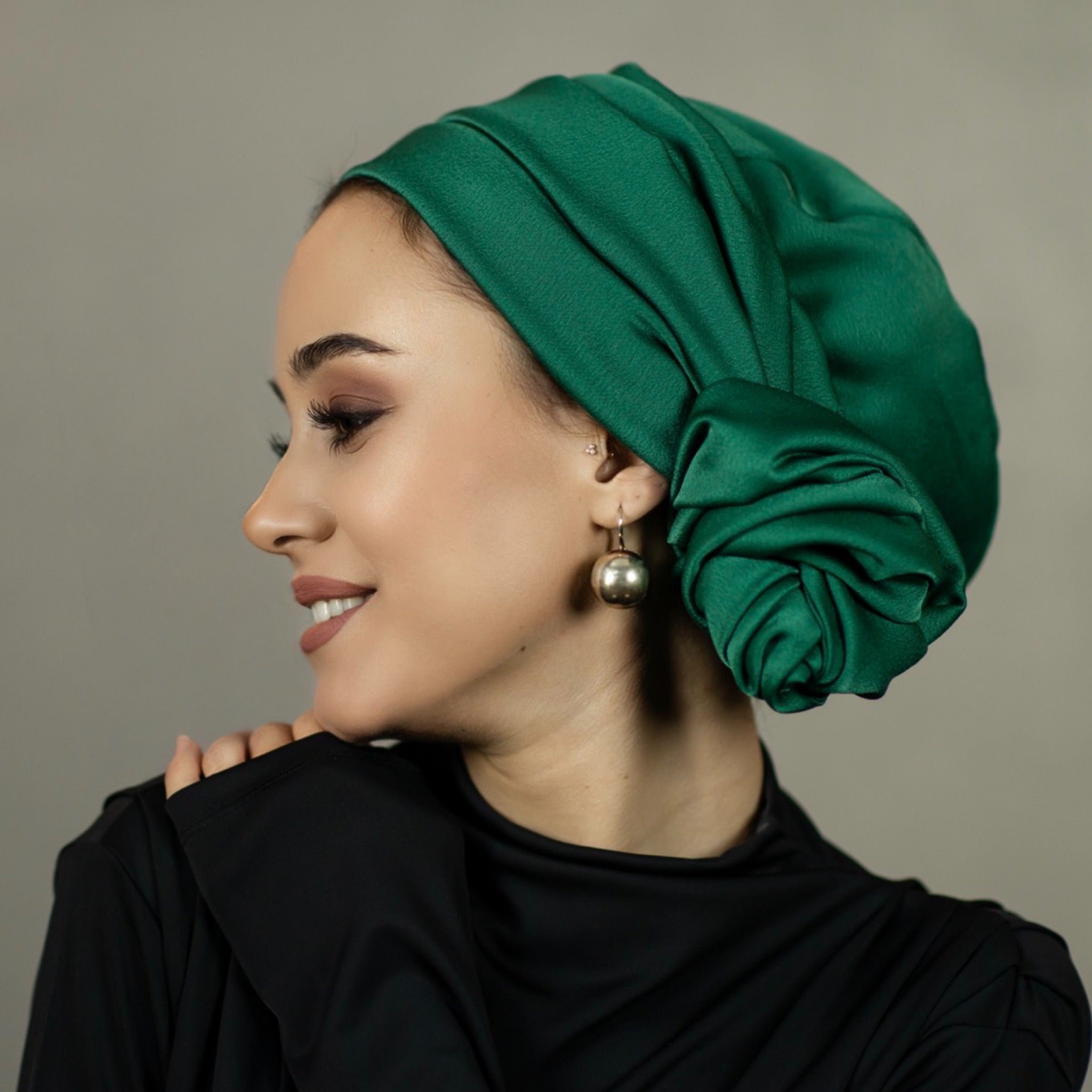 Dubai Tie Turban - Crepe Satin Fabric