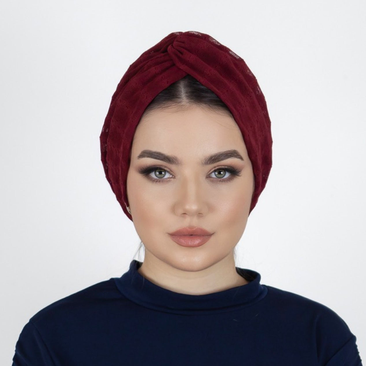 Barcelona Burgulu Bone - Dokulu Örme File Kumaş