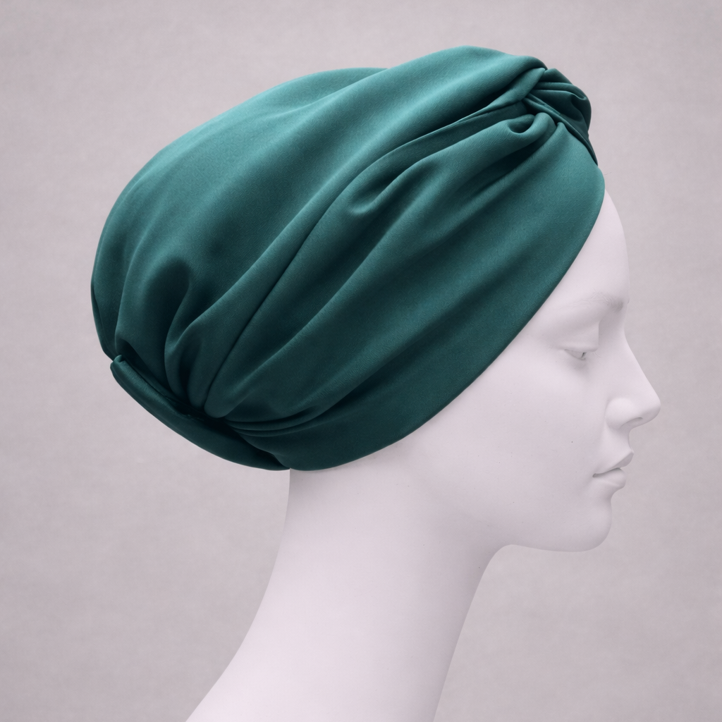 Barcelona Burgu Bone - Yeşil Renkli - Penye Astarlı - Scuba Kumaş