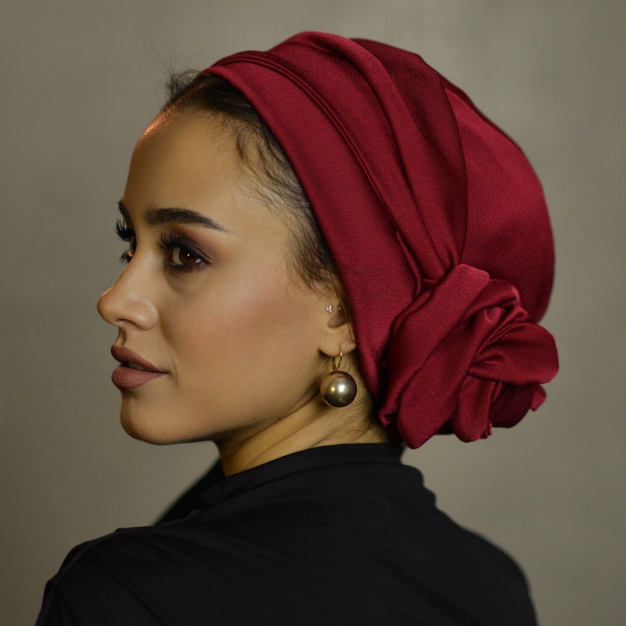 Dubai Tie Turban - Crepe Satin Fabric