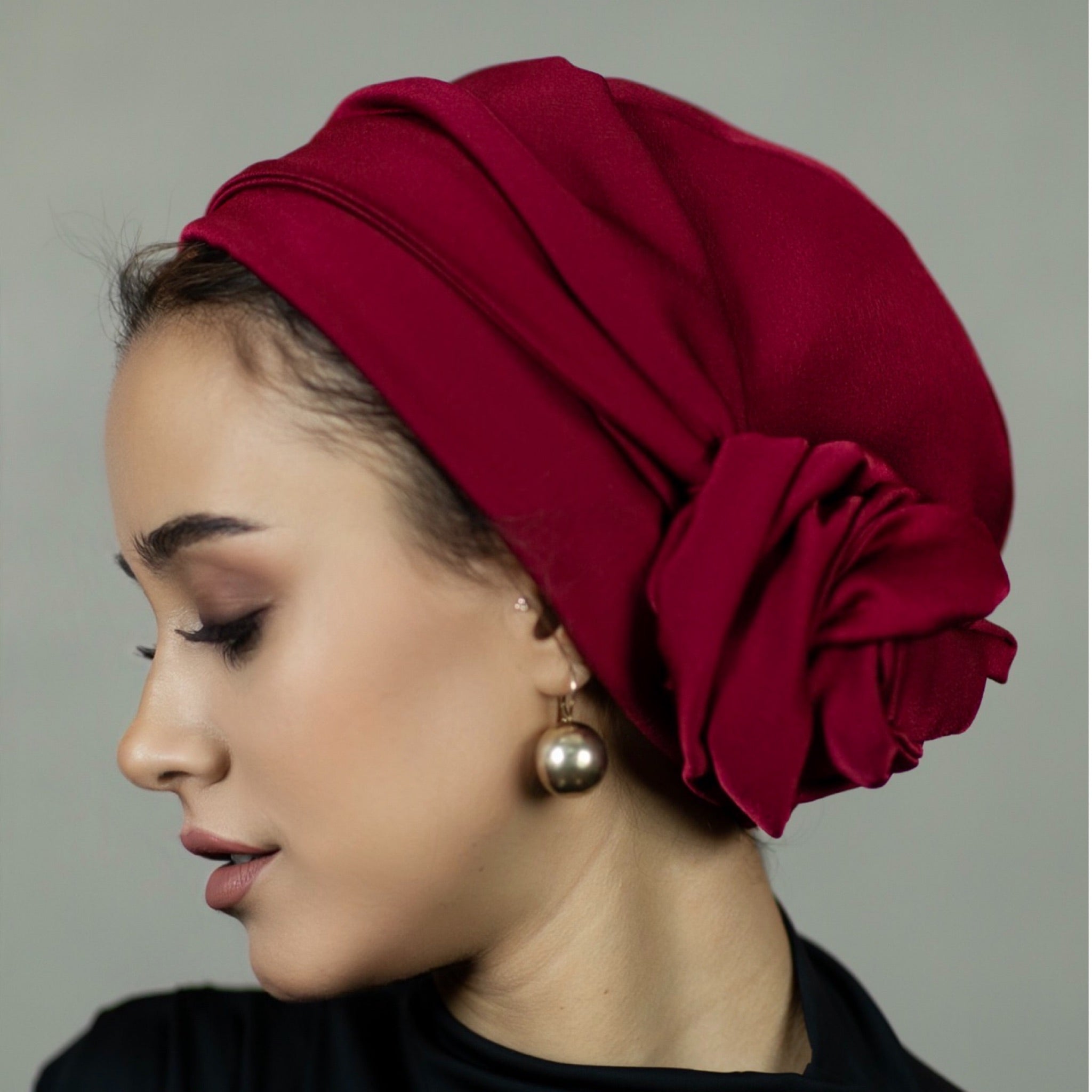 Dubai Tie Turban - Crepe Satin Fabric