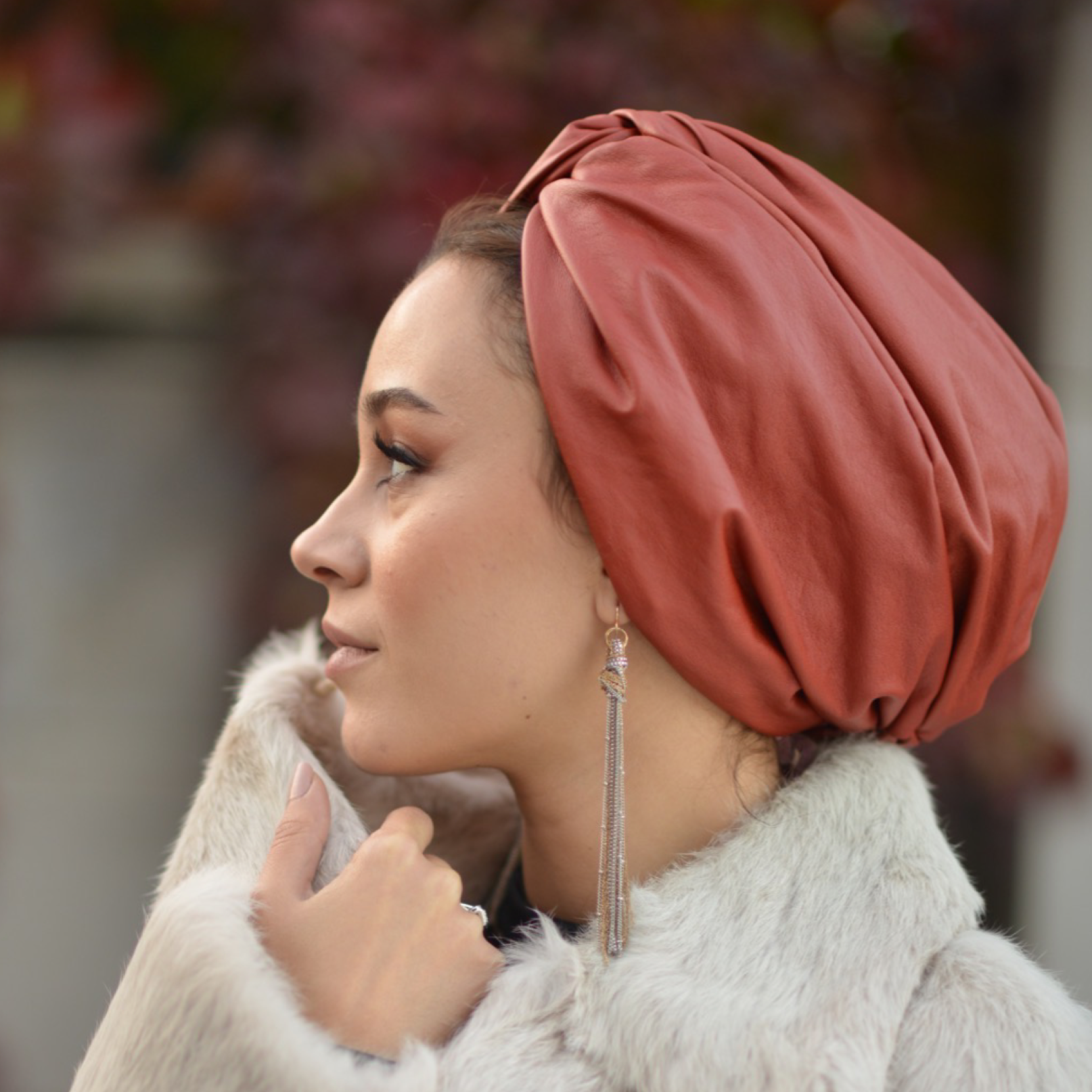 Roma Burgulu Bone - Deri/Süet Çift Yönlü Kullanım