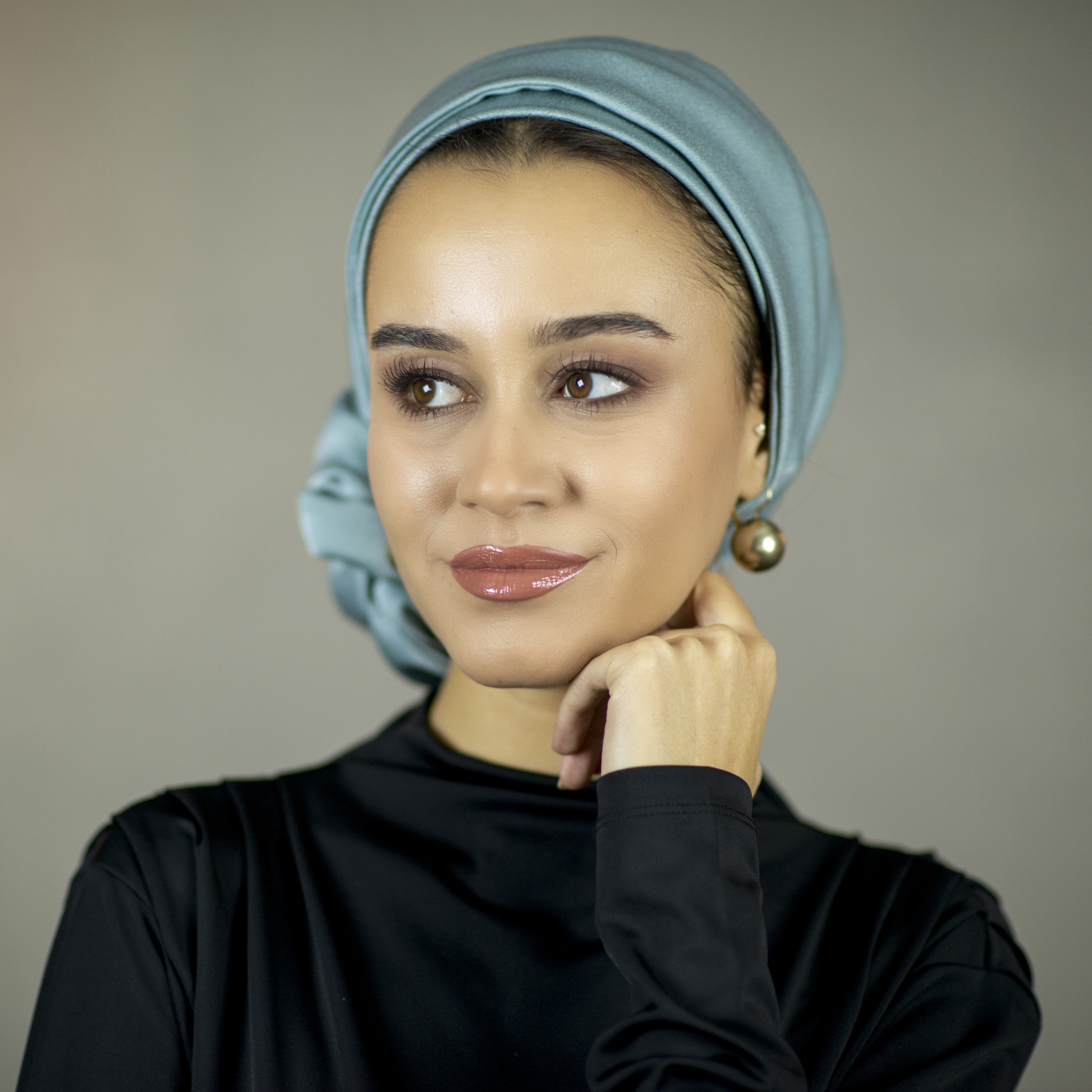 Dubai Tie Turban - Crepe Satin Fabric