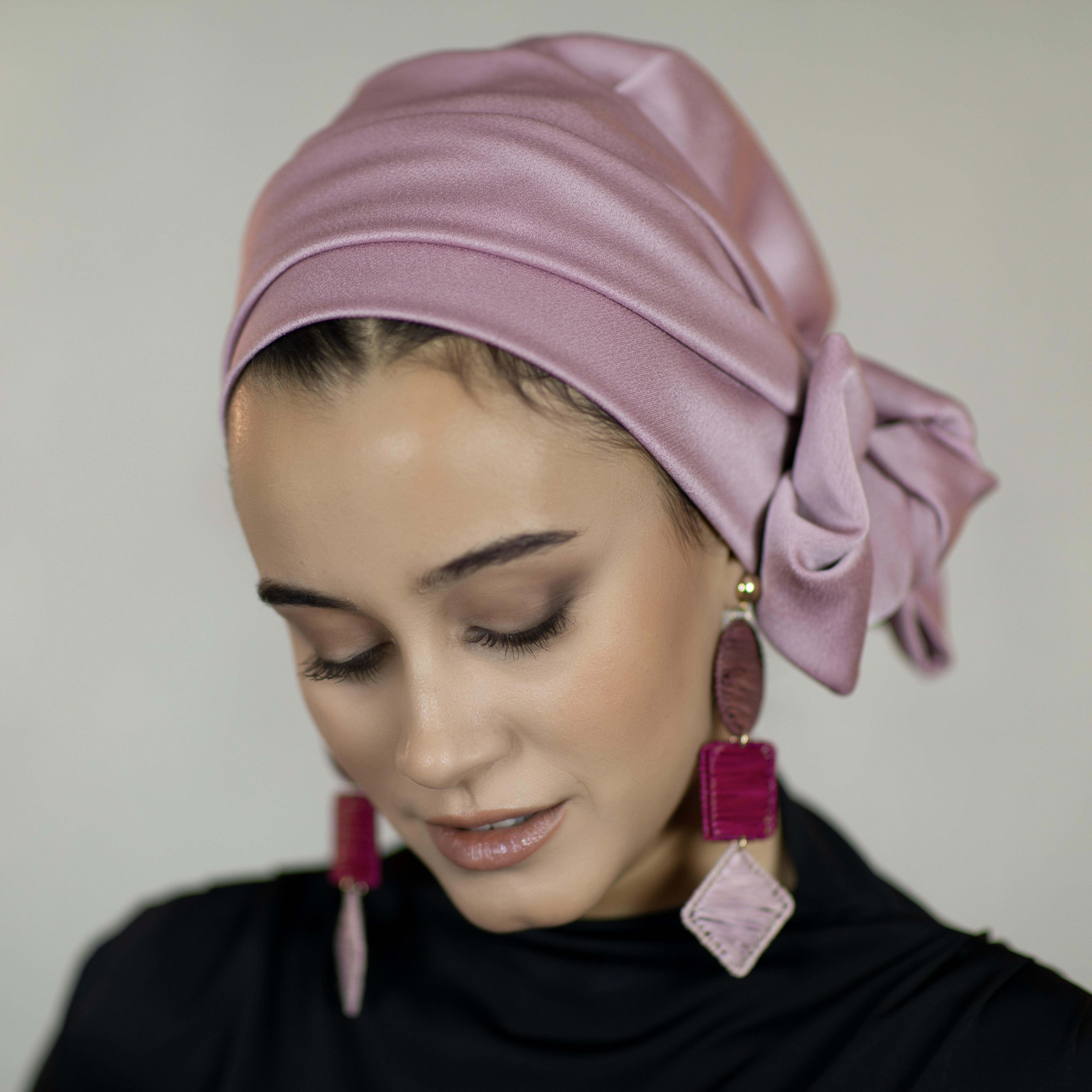 Dubai Tie Turban - Crepe Satin Fabric