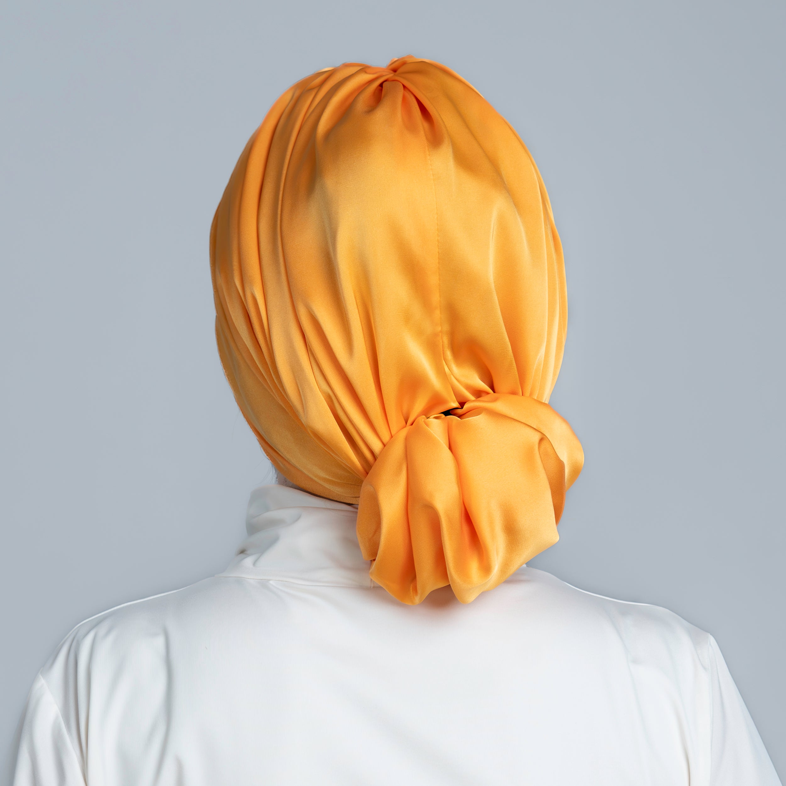 Abu Dhabi Ready-Made Bonnet - Lycra Satin Fabric - Black - BitterColors 