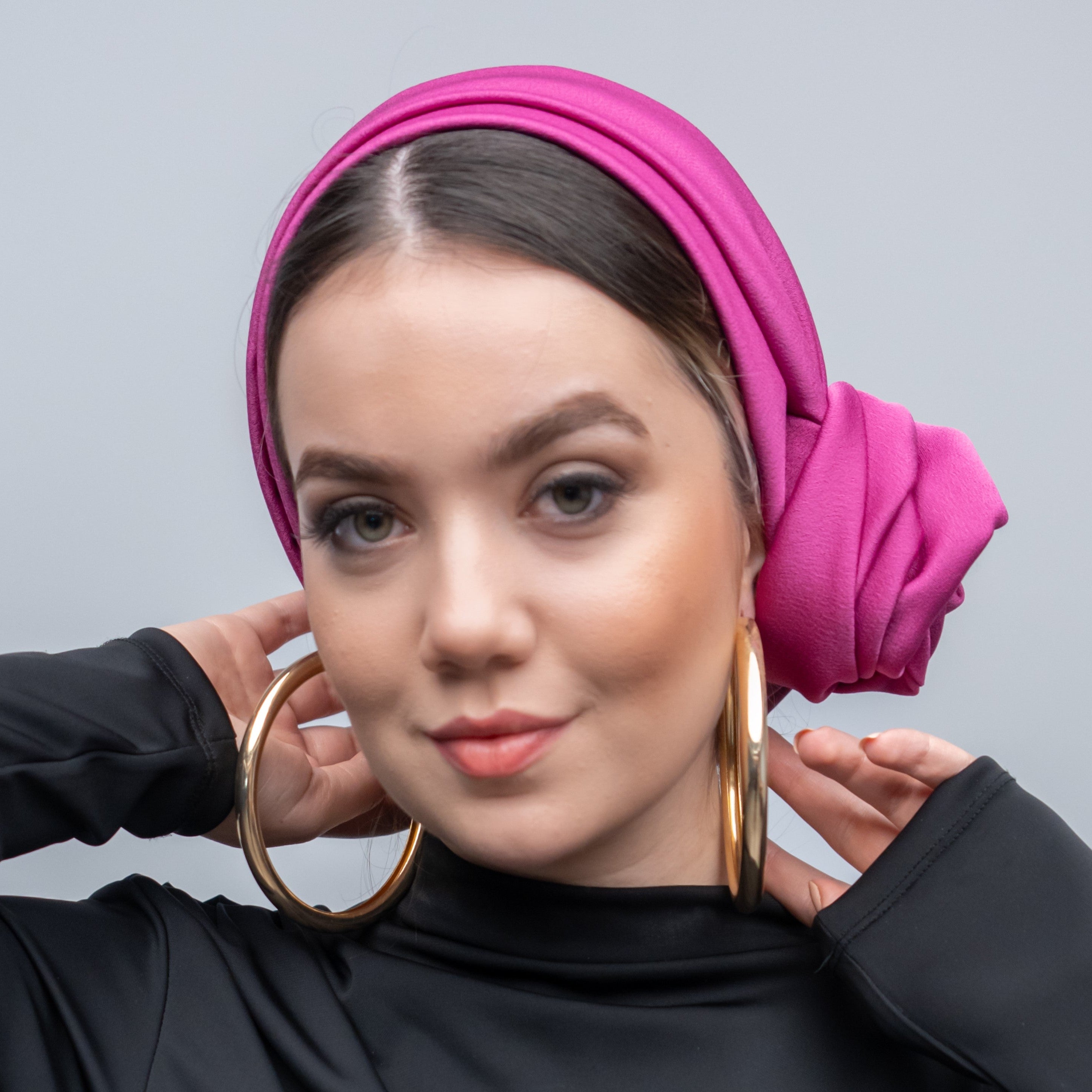 Dubai Tie Turban - Crepe Satin Fabric
