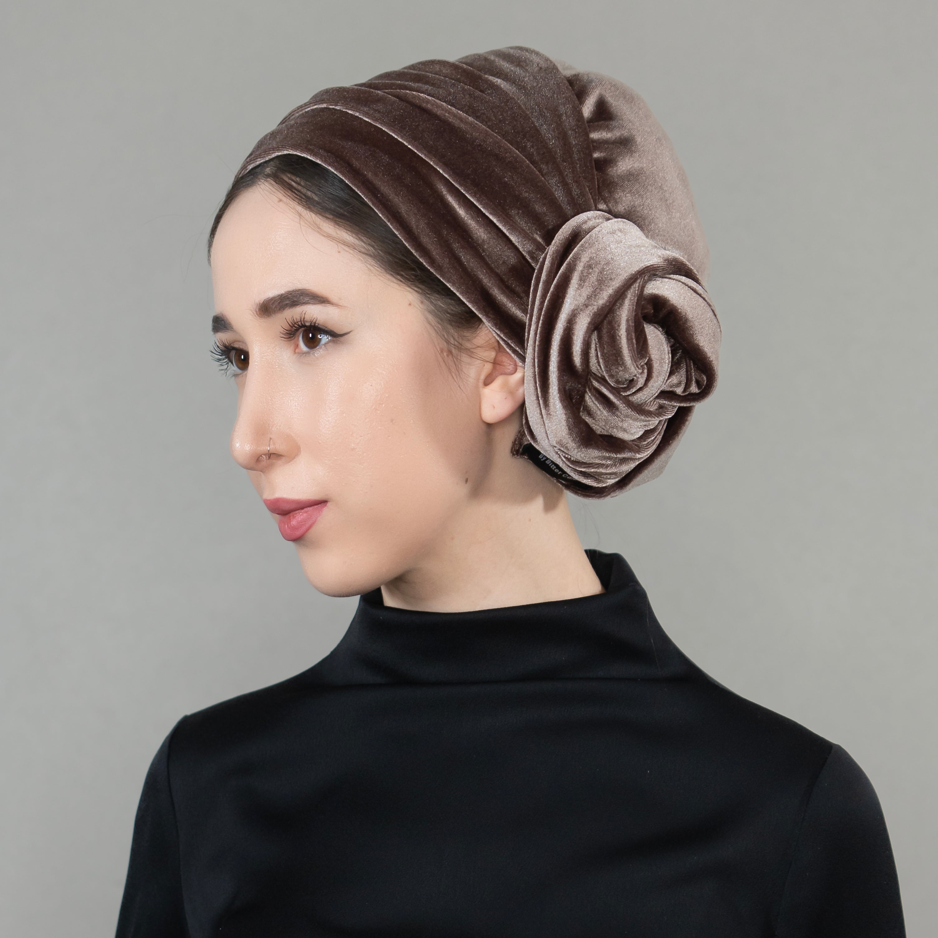 Dubai Tie Turban - Stretch Velvet Fabric