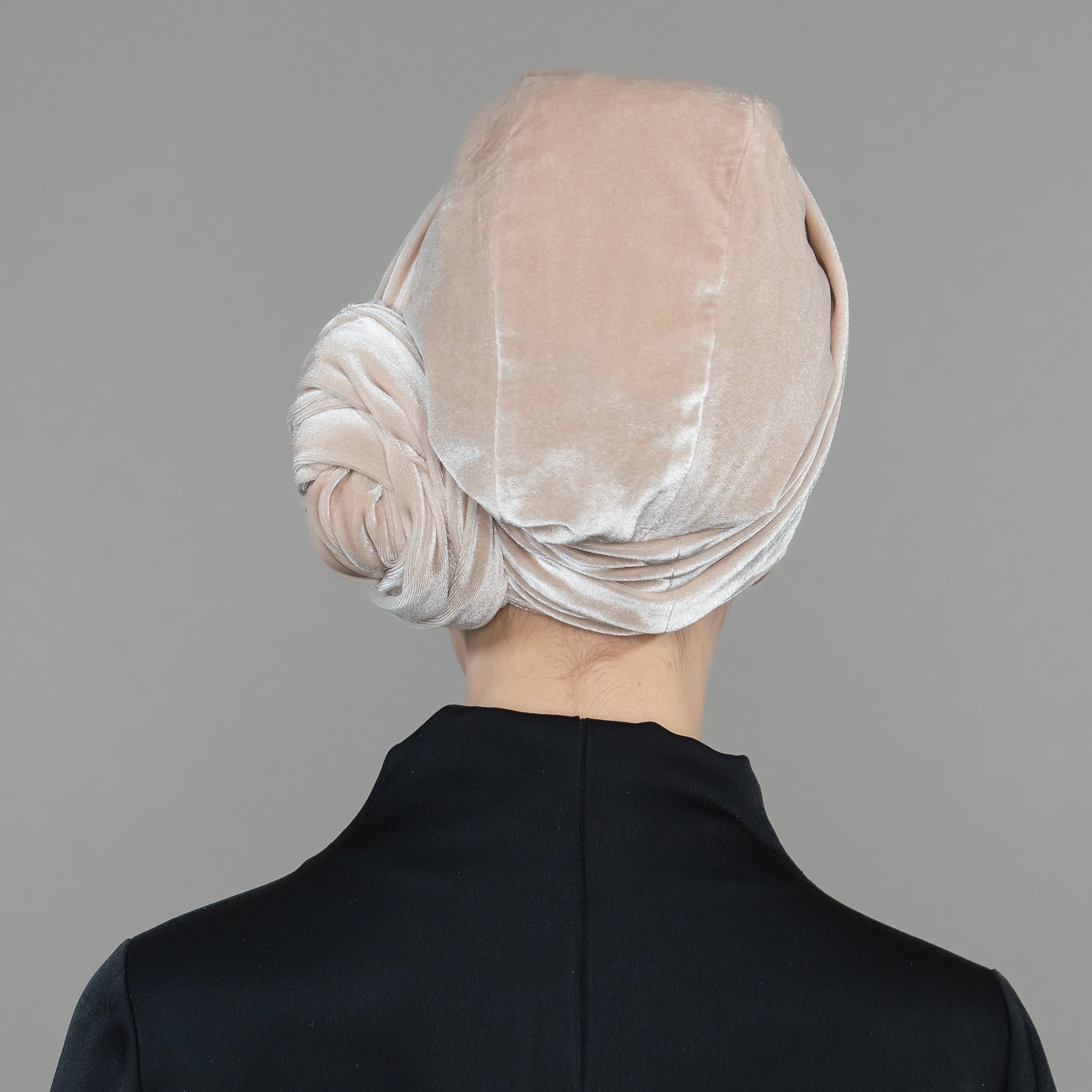 Dubai Tie Turban - Stretch Velvet Fabric