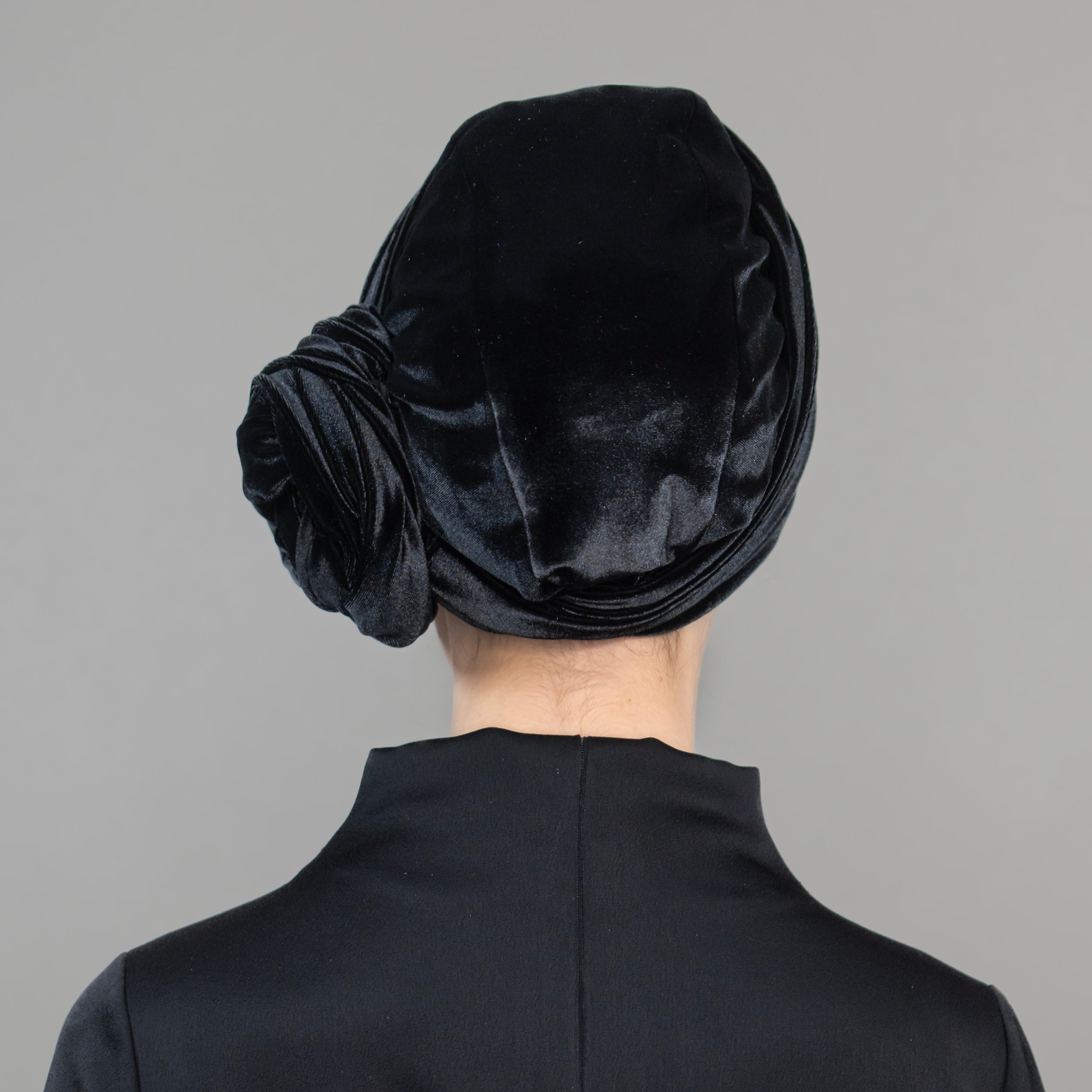 Dubai Tie Turban - Stretch Velvet Fabric