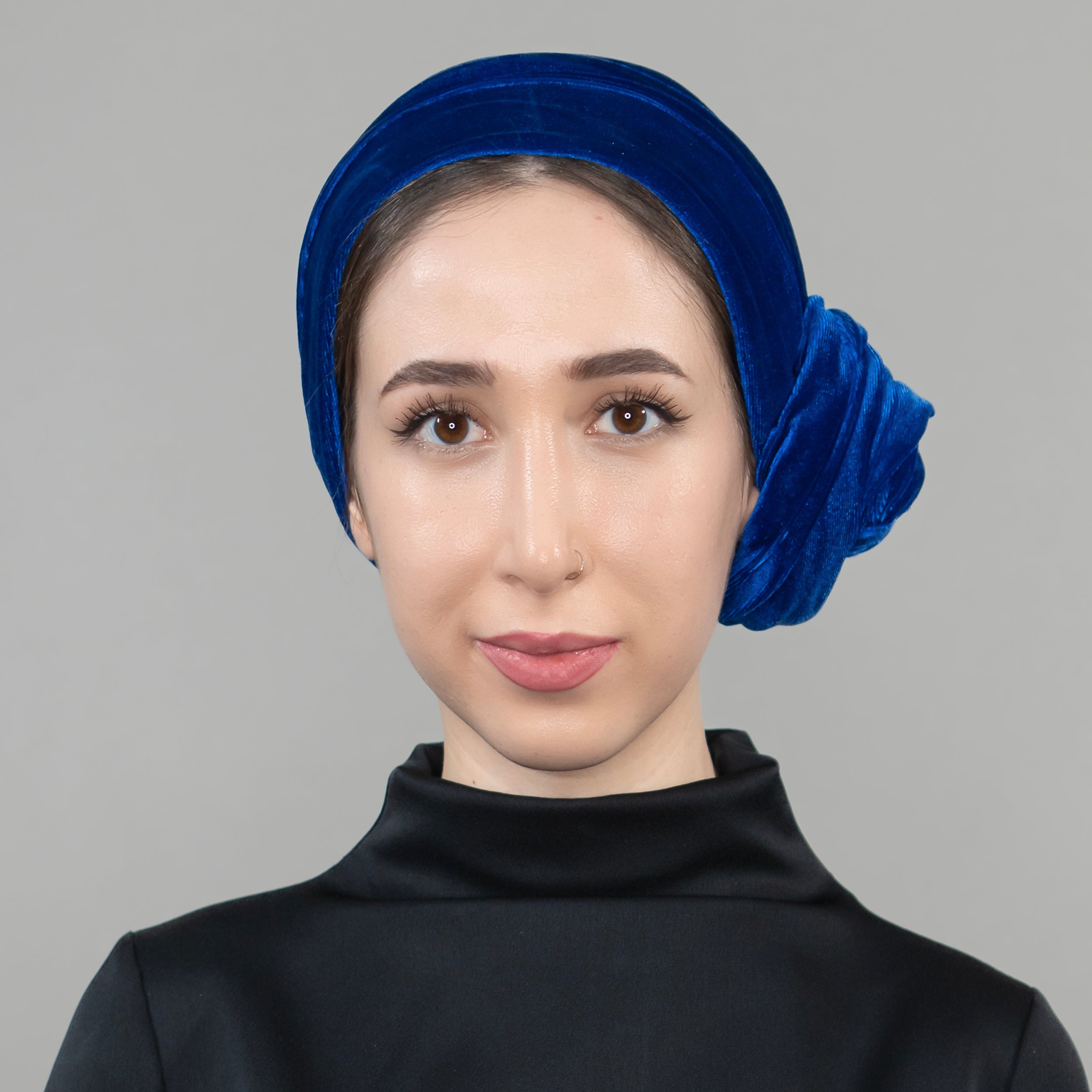 Dubai Tie Turban - Stretch Velvet Fabric