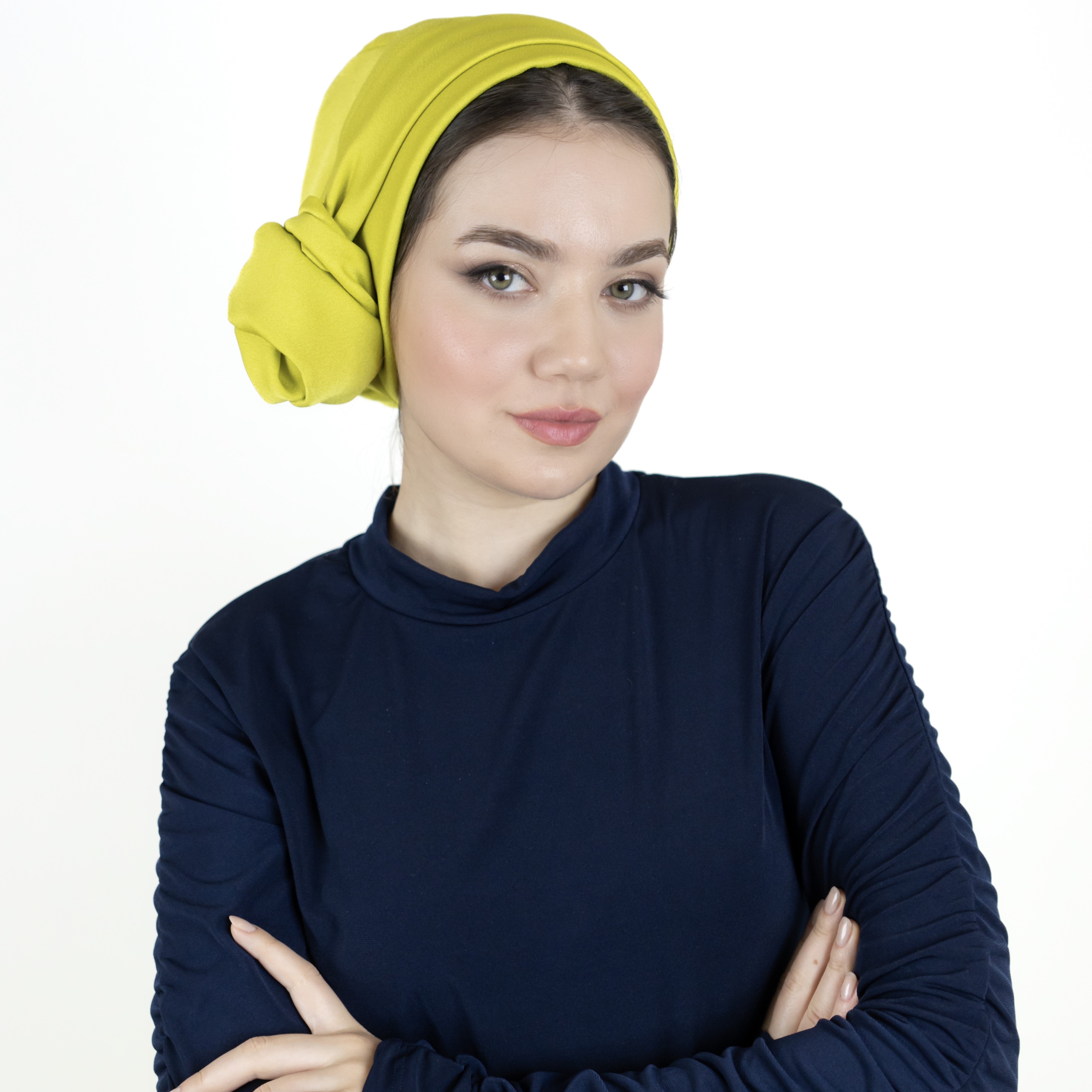 Dubai Tie Turban - Crepe Satin Fabric