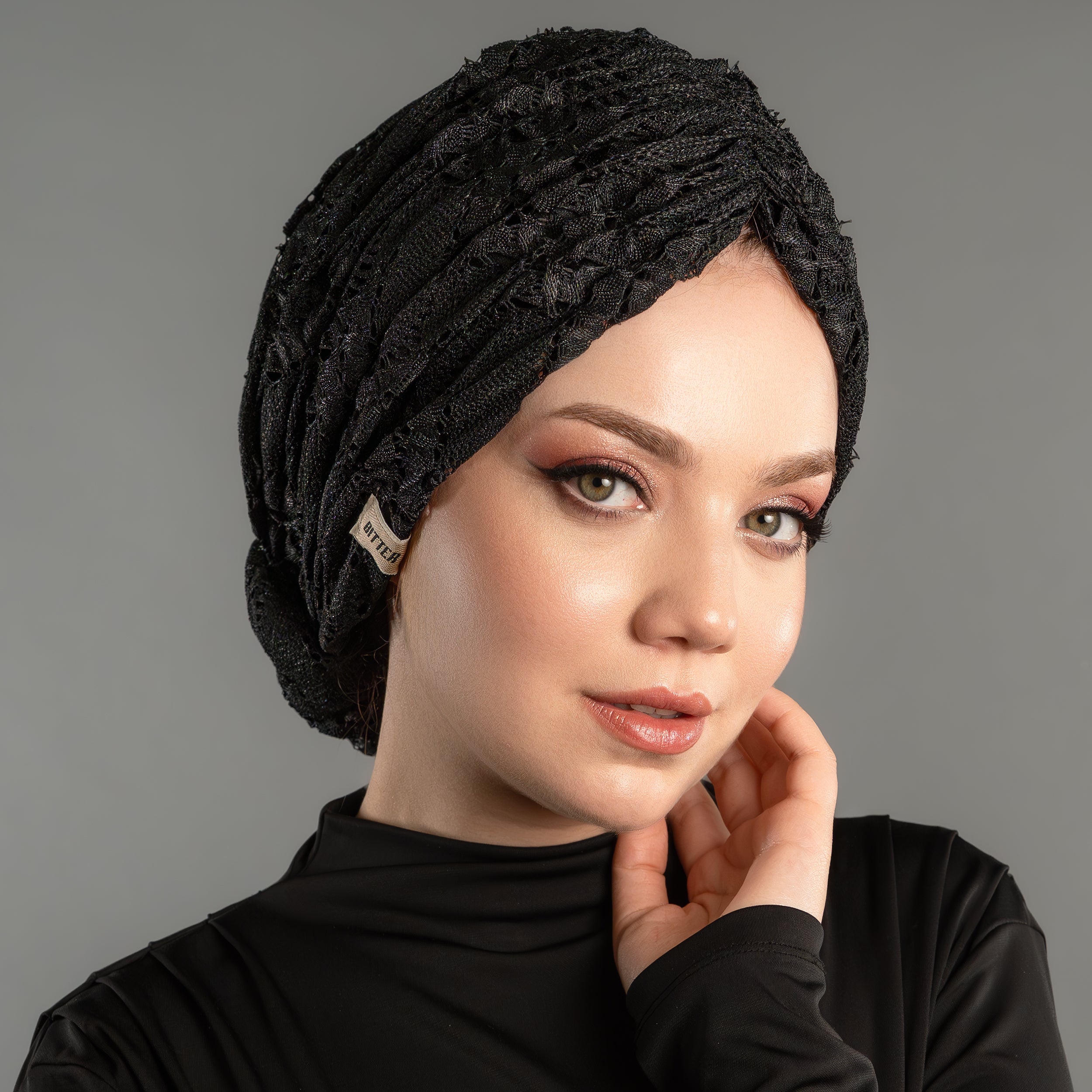 Beyrut Topuzlu Bone - Dokulu File Kumaş