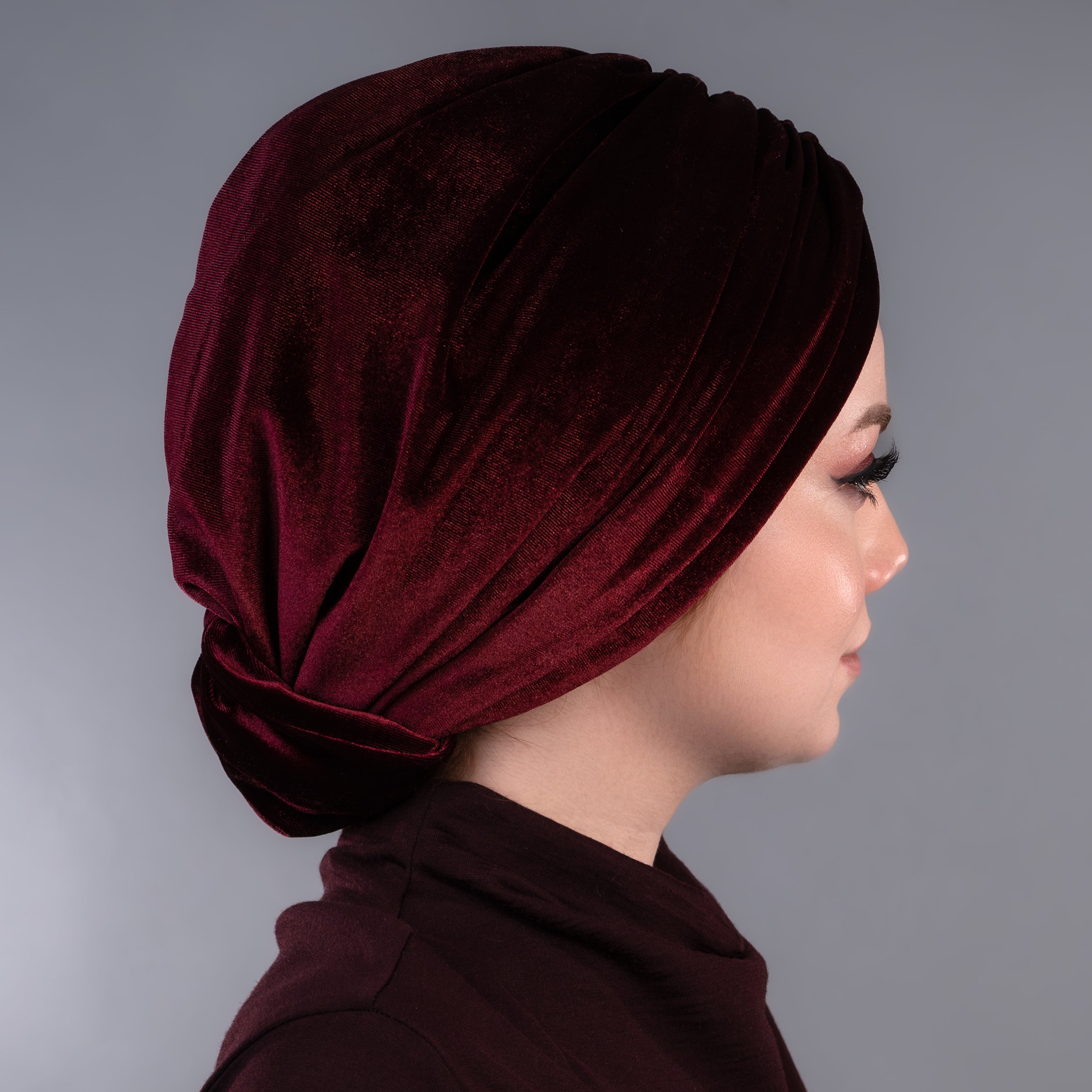 Beyrut Topuzlu Bone - Kadife Kumaş