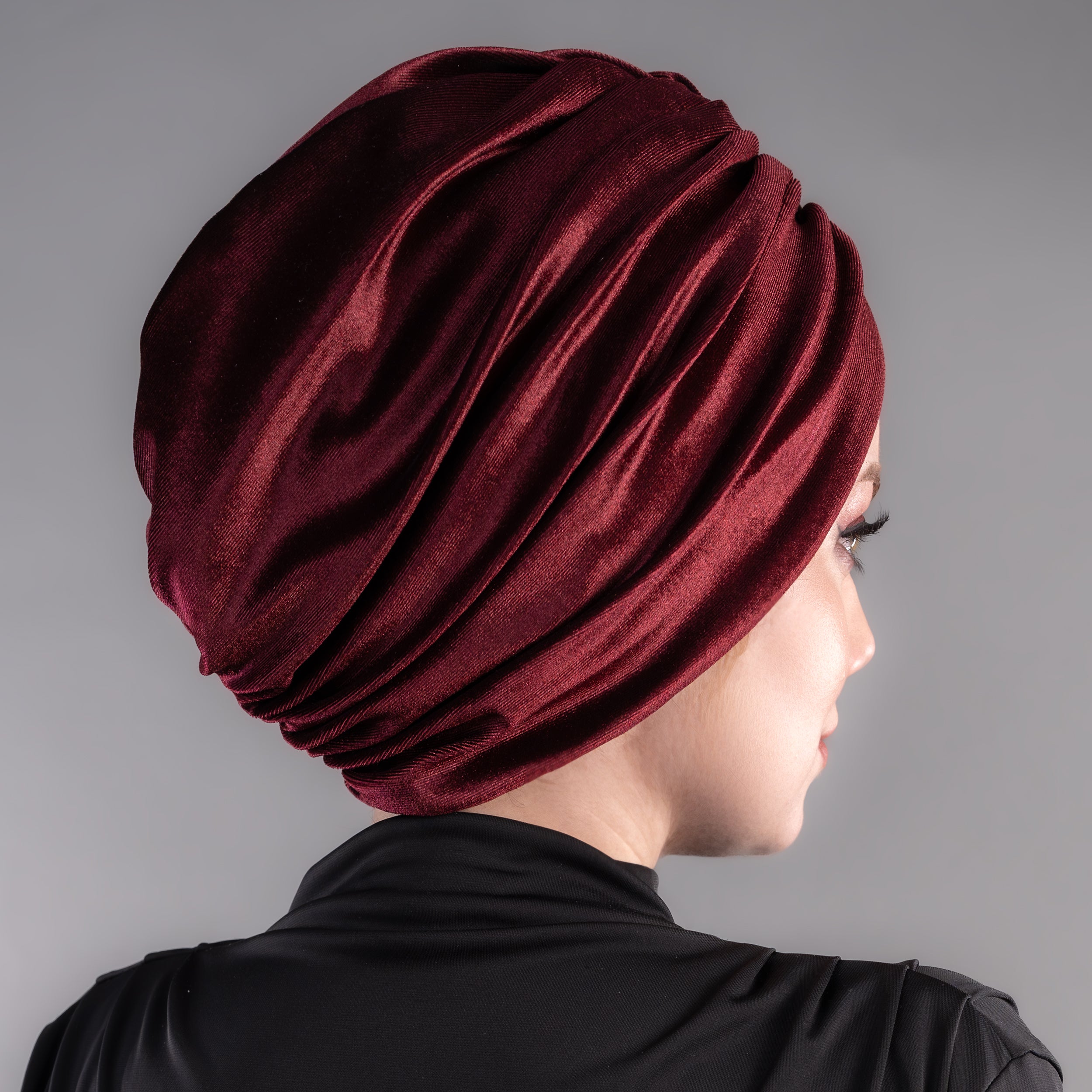 Milano Büzgülü Bone - Kadife Kumaş