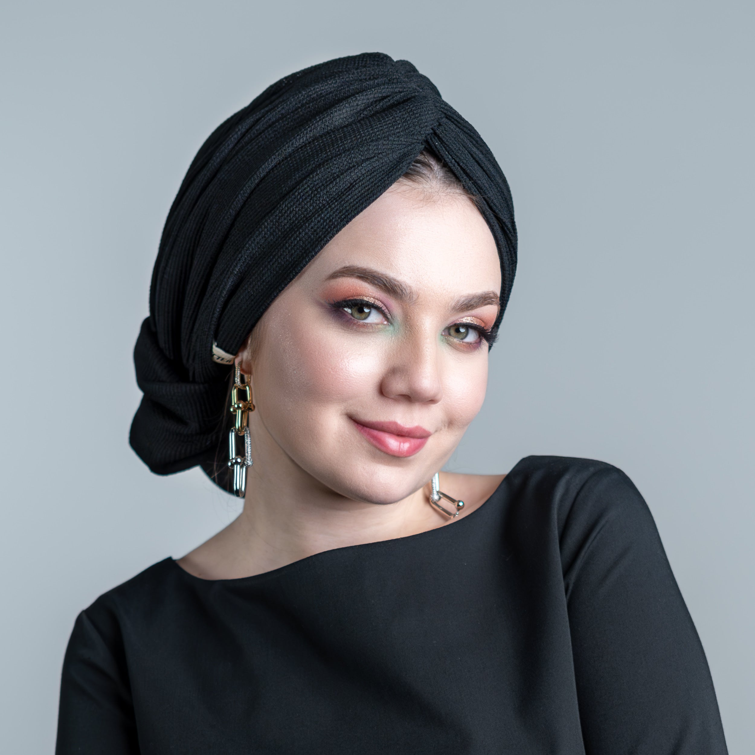 Beyrut Topuzlu Bone - Penye Astarlı - Örme Kumaş