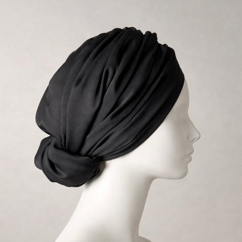 Beyrut Topuzlu Bone - Penye Astarlı - Saten Kumaş