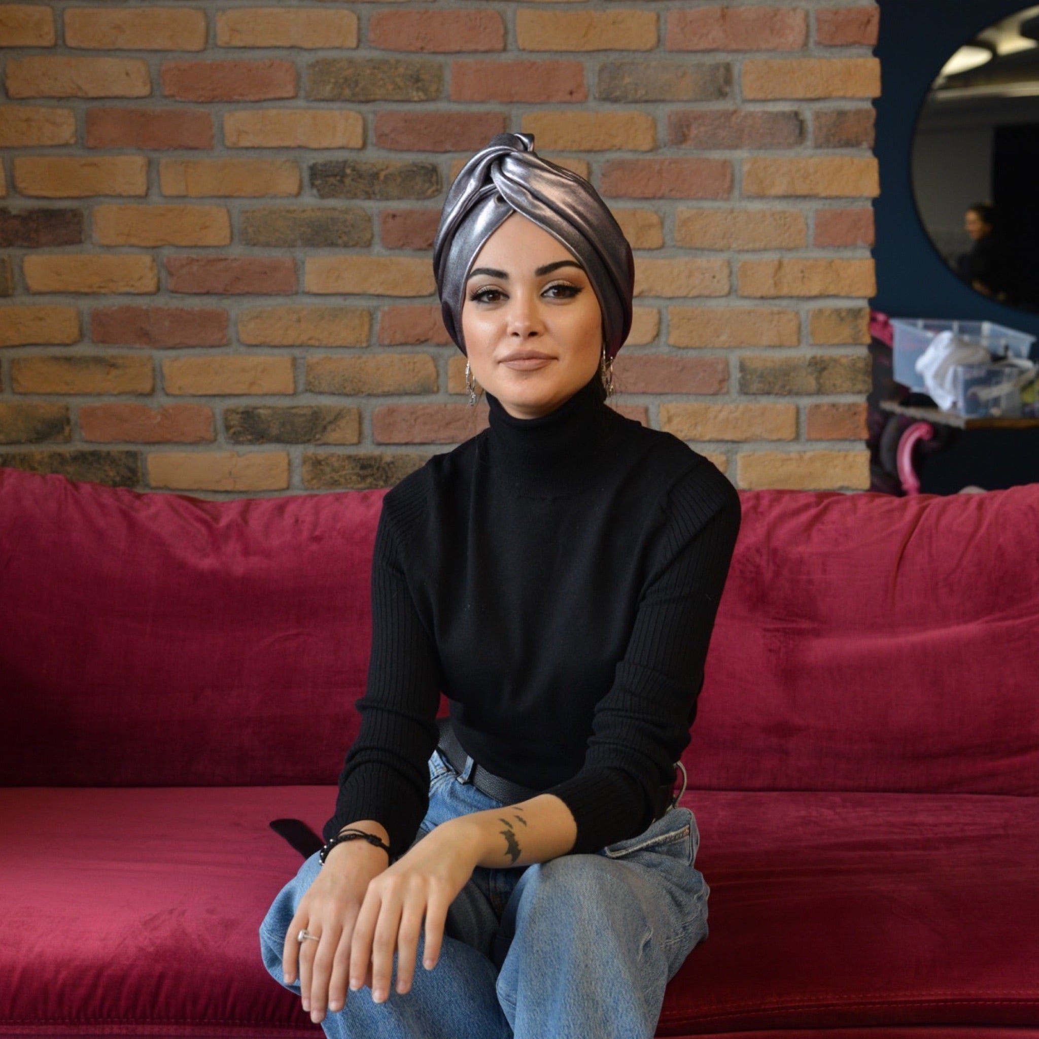 Barcelona Burgulu Bone - Metalik Vegan Deri